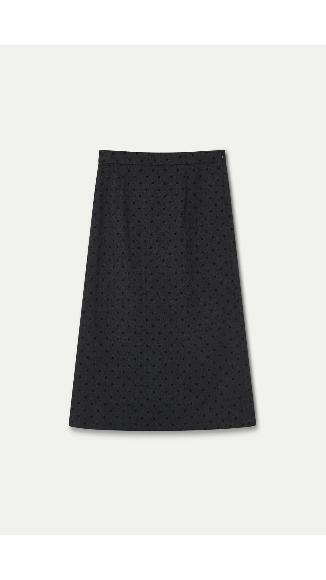 Falda midi gris de lunares negros Compañía Fantástica 6