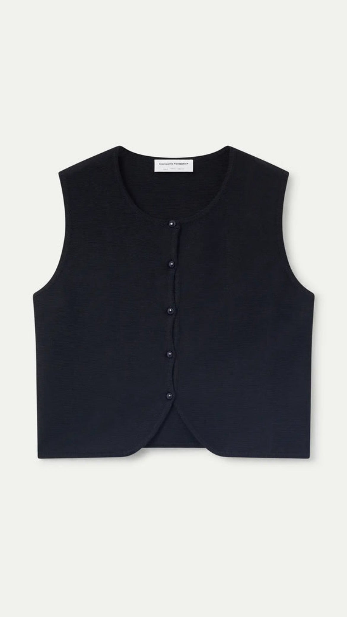 Top chaleco punto negro