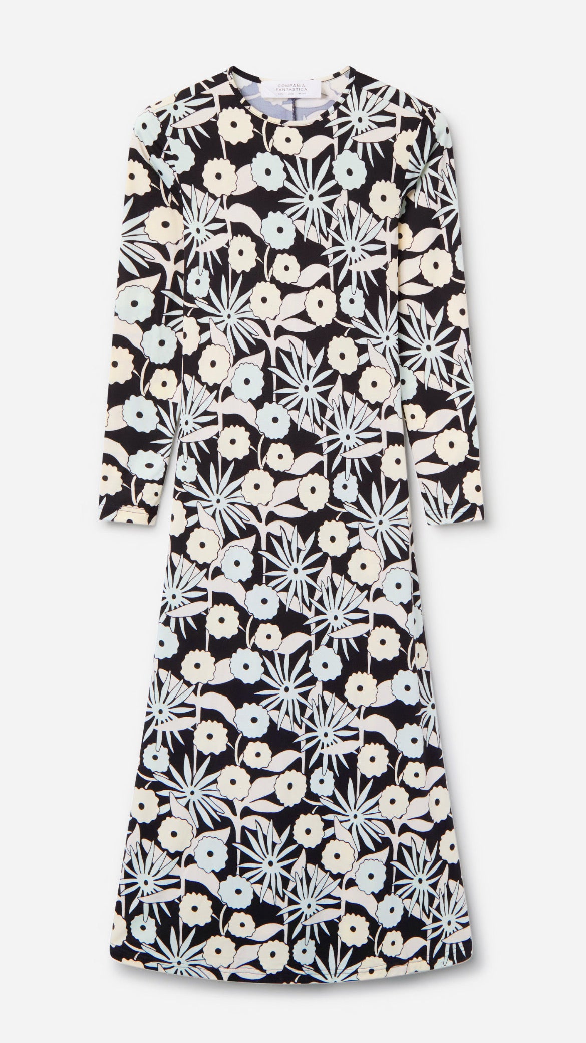 Vestido largo con estampado Tofu