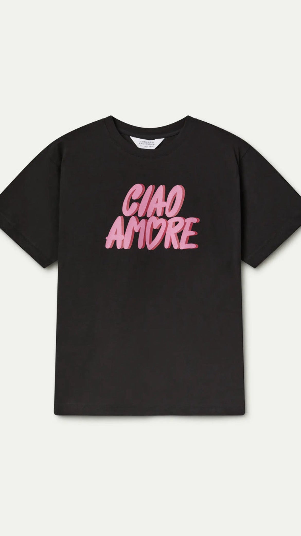Camiseta 100% algodón con estampado amore