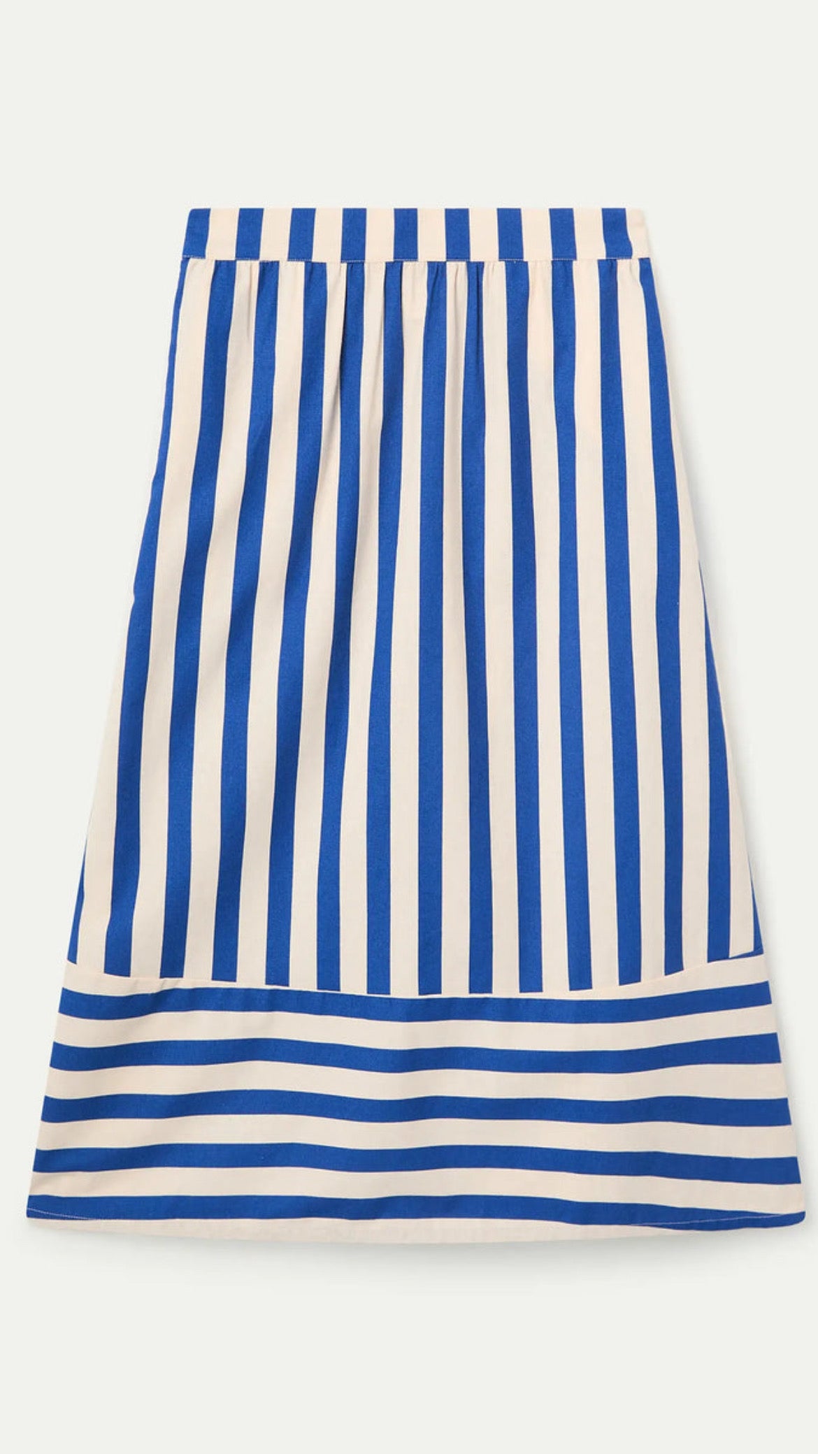 Falda midi con estampado Bamboo Blue
