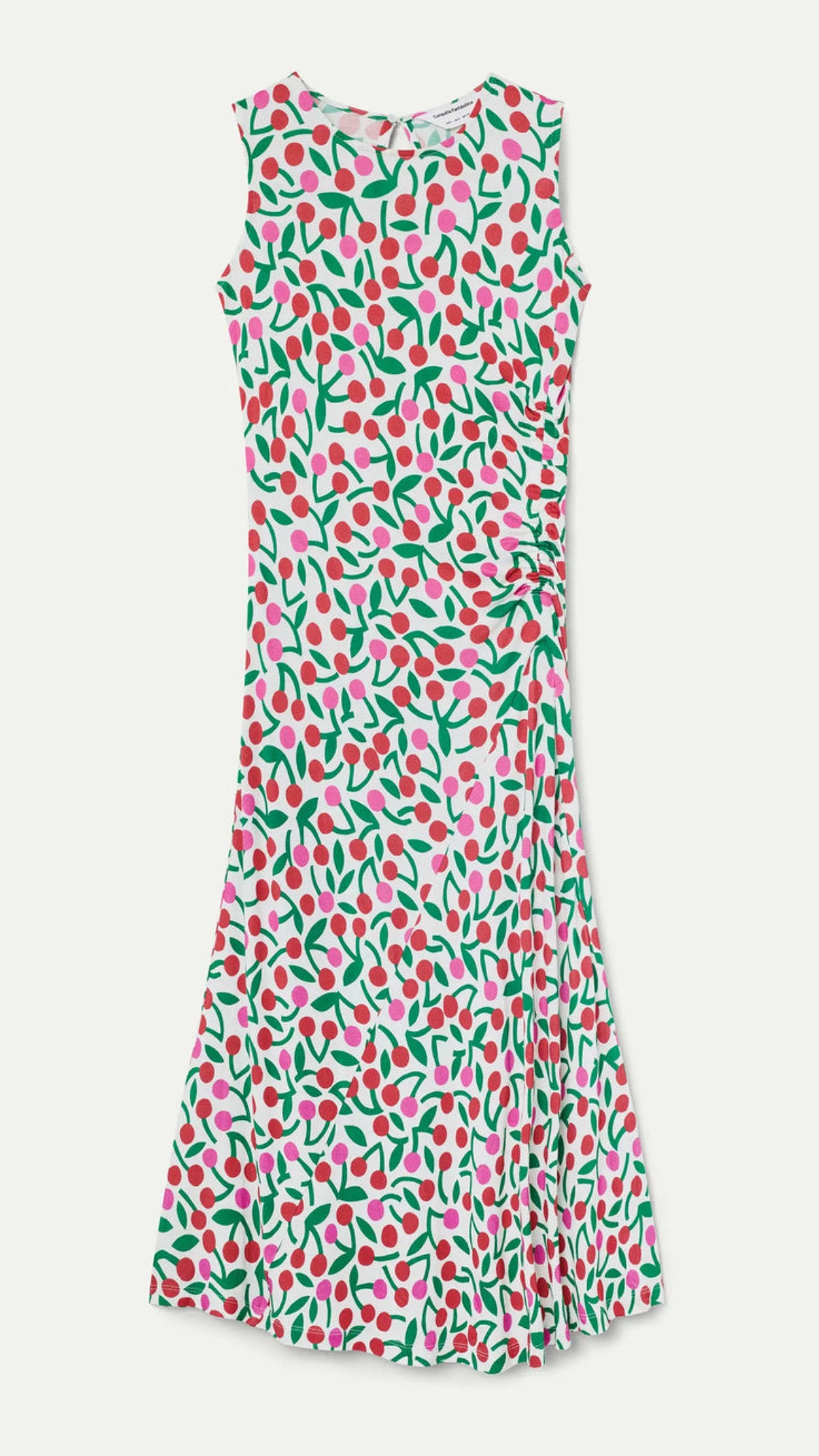 Vestido largo con estampado Guinda (R)
