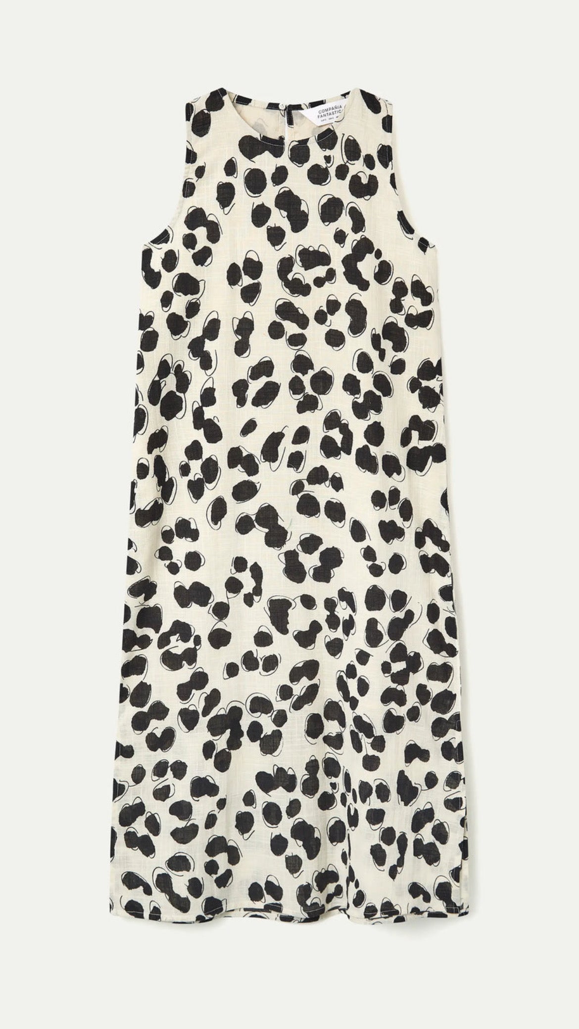Vestido midi con estampado Dalmatian