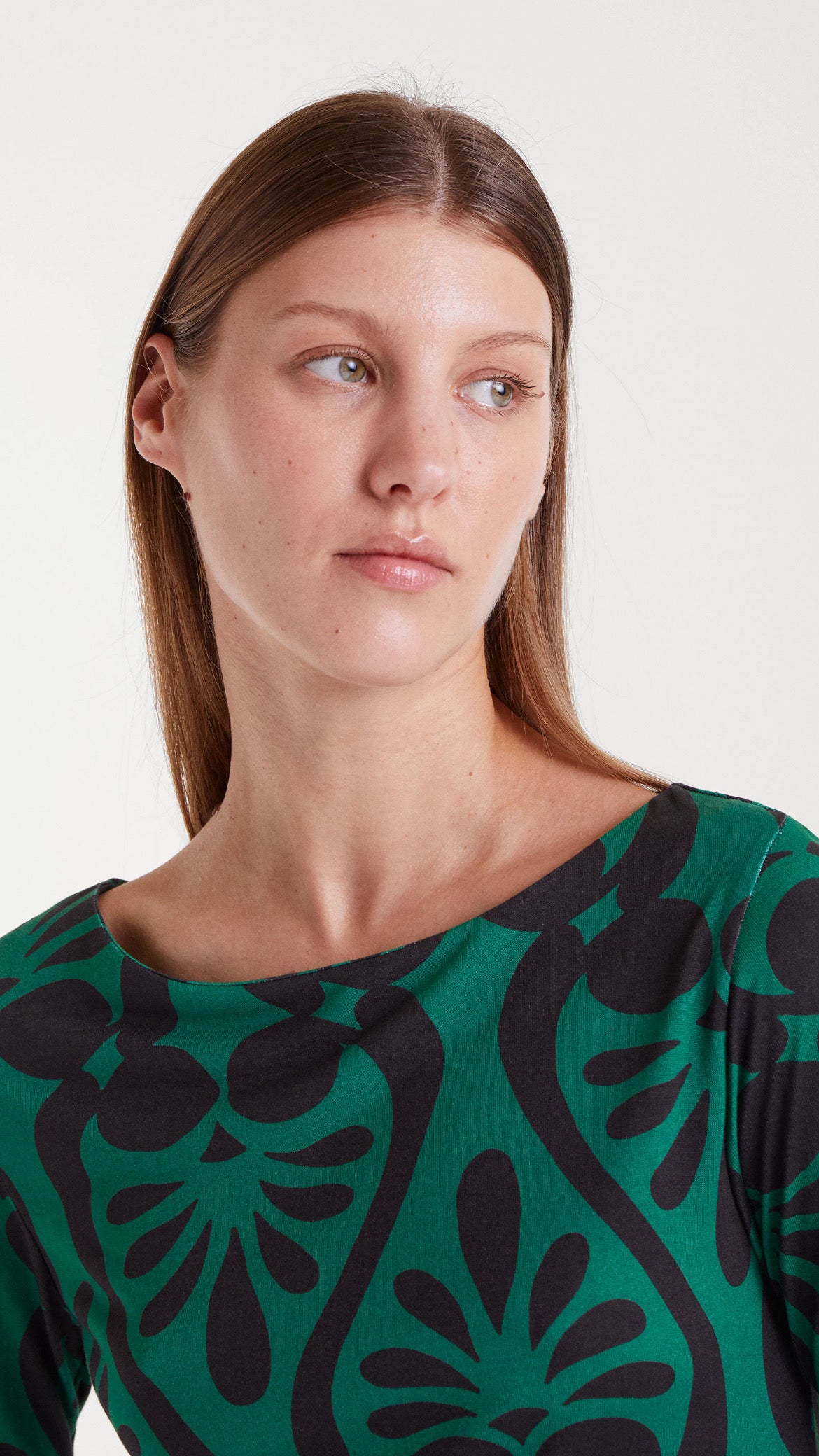 Vestido largo con estampado Baroque