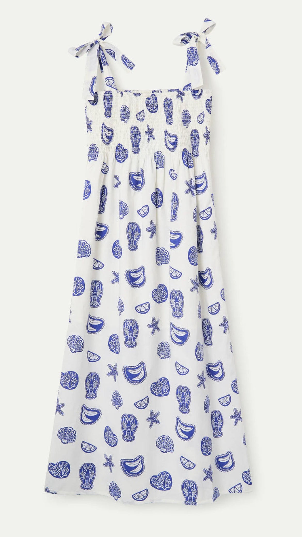 Vestido largo con estampado Lobster