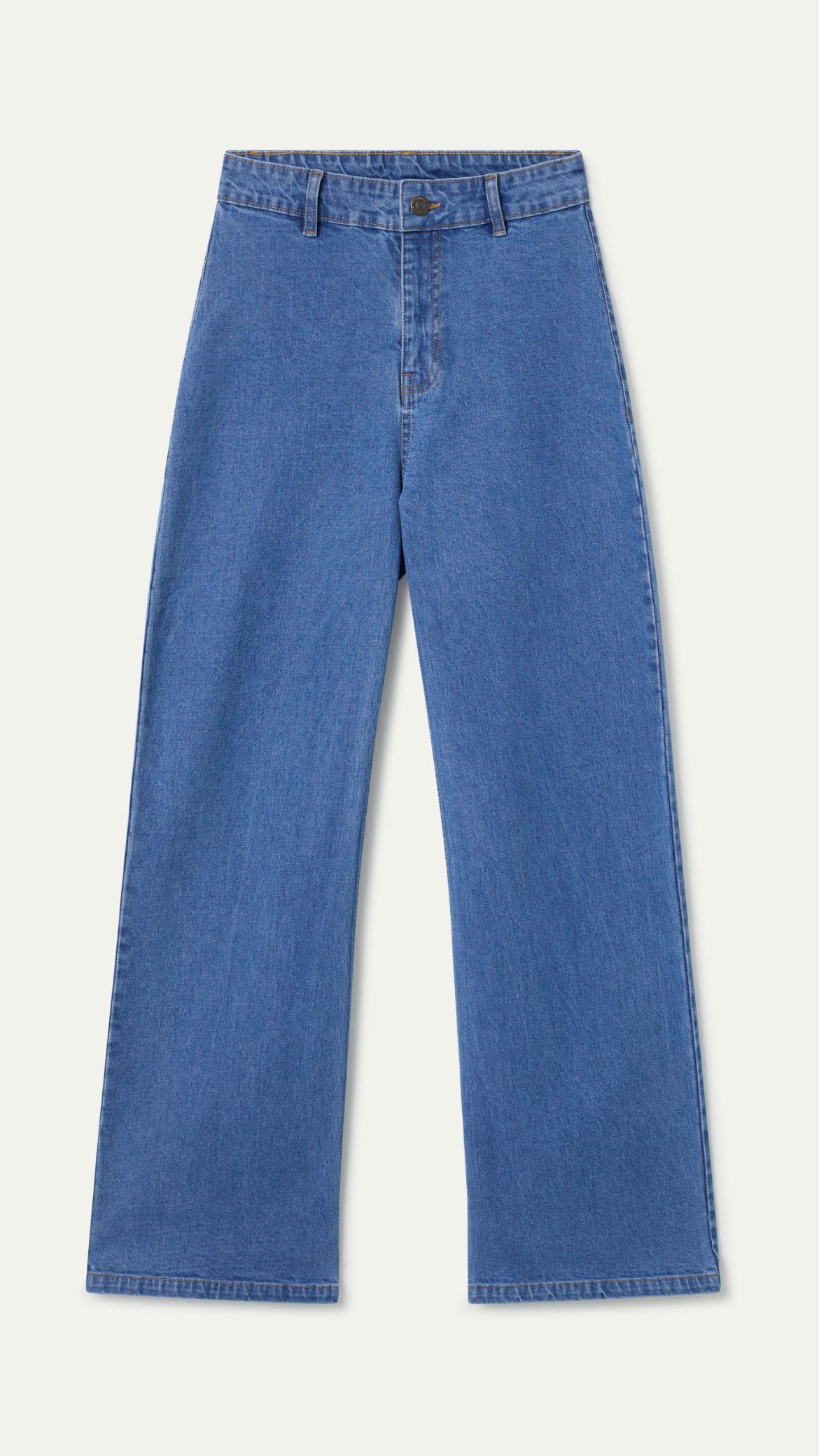 Pantalón vaquero con bordado corazón