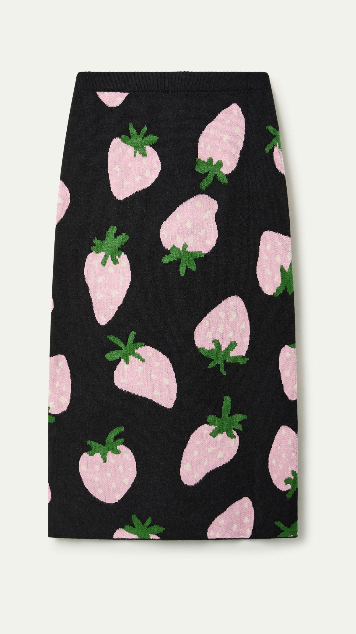 Falda midi jacquard con estampado Morango