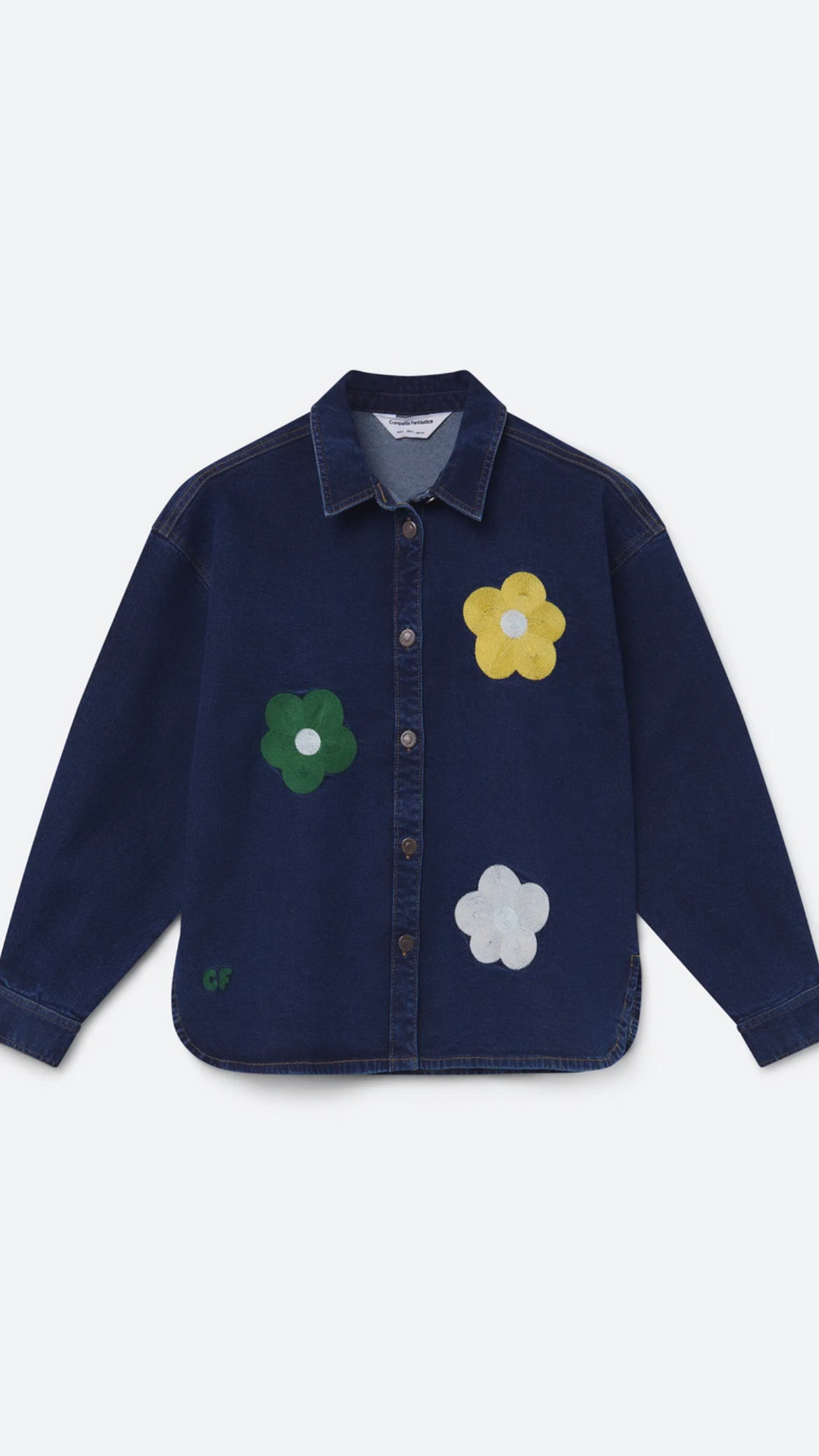 Camisa vaquera azul con estampado Euphonia