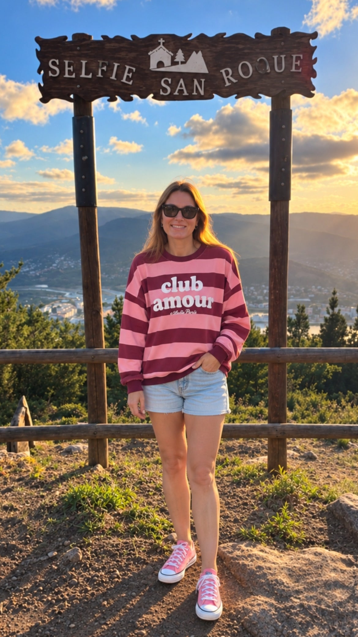 Sudadera Club Amour Rayas