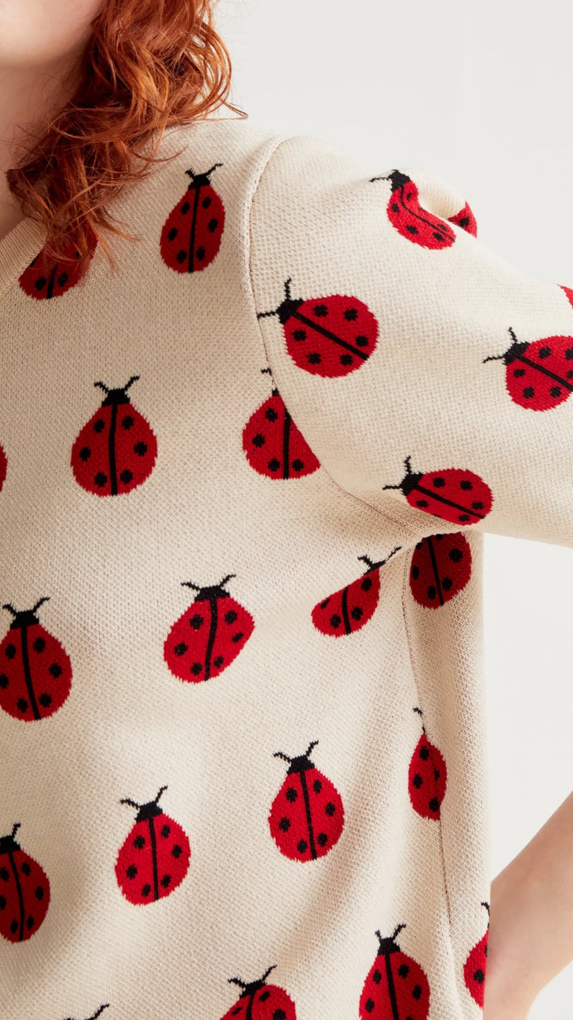 Jersey de punto con estampado red Coccinella