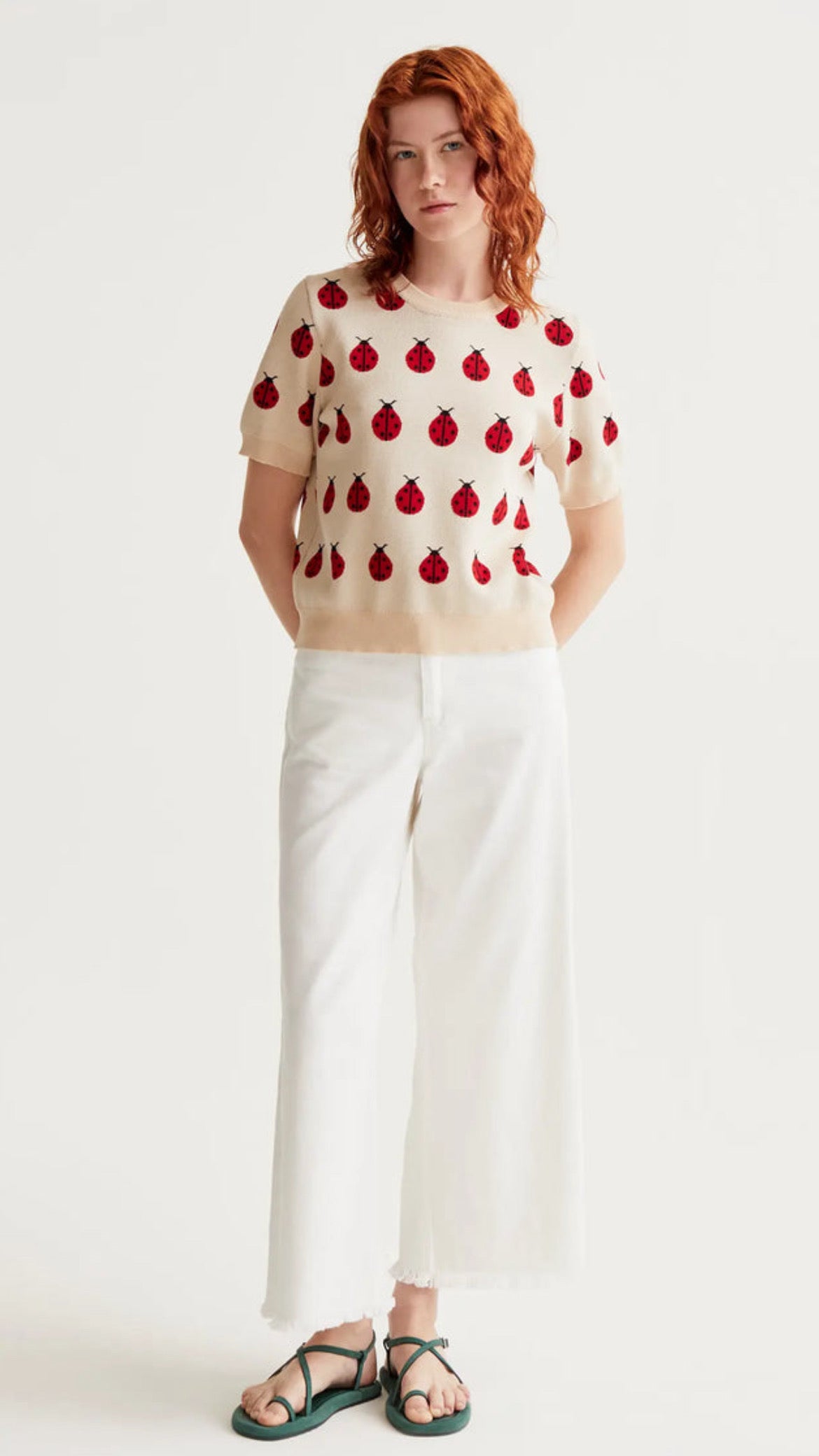 Jersey de punto con estampado red Coccinella