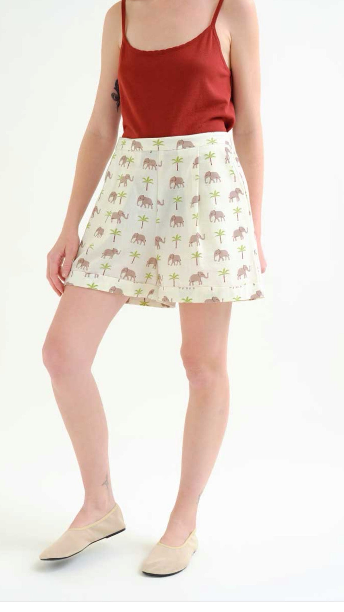Shorts con estampado Elefante