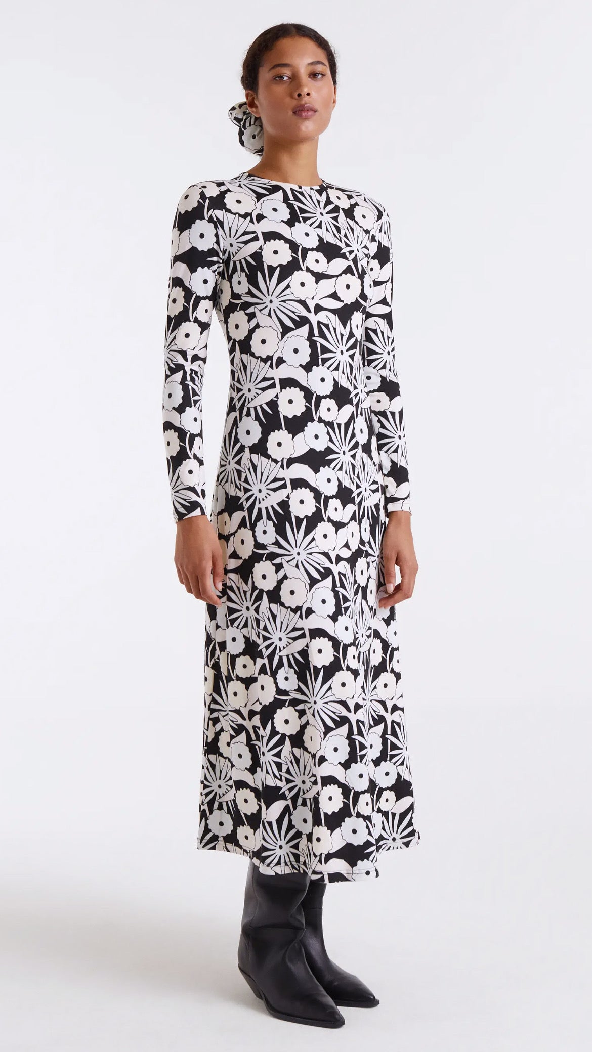 Vestido largo con estampado Tofu