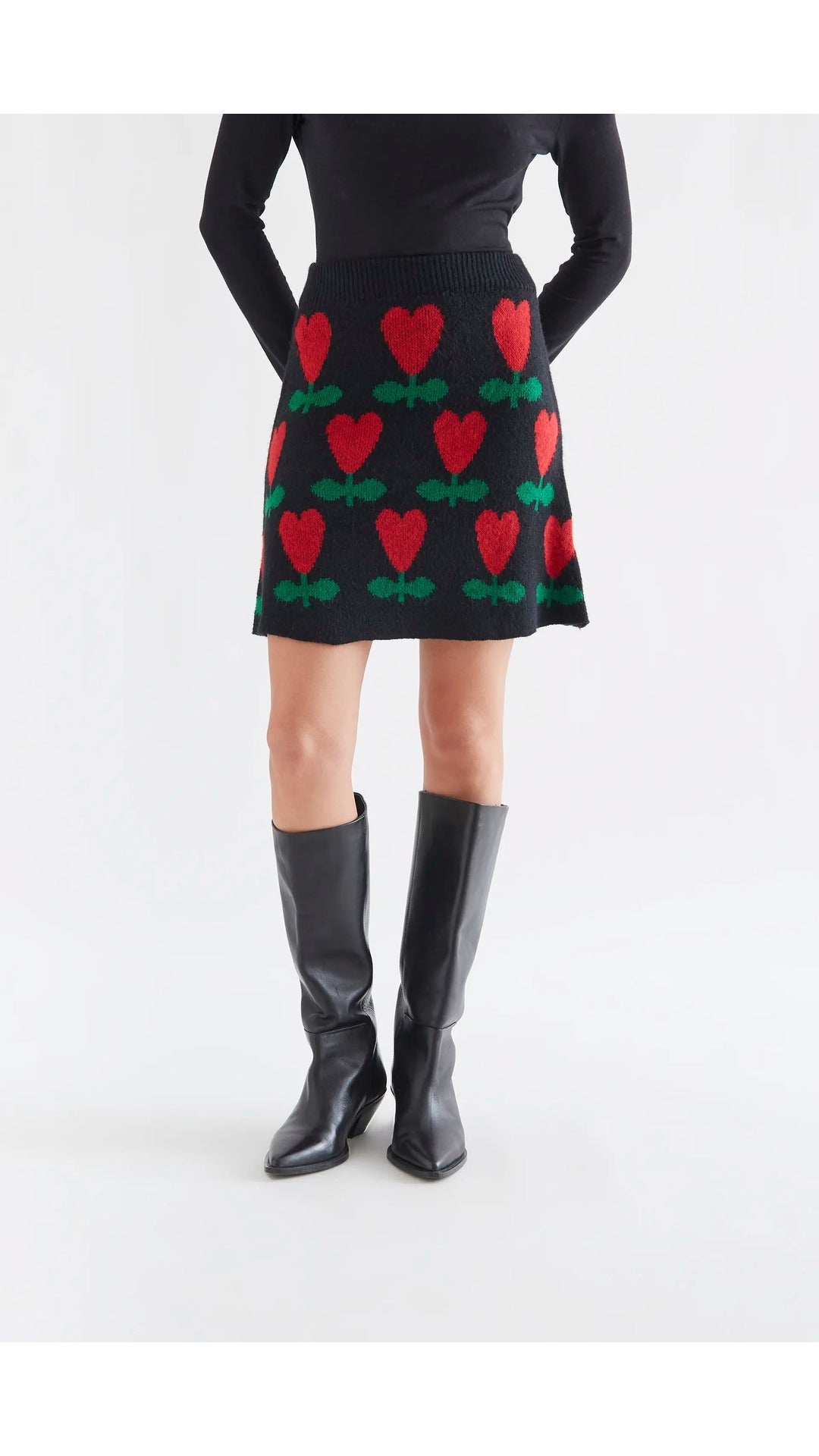 Falda corta con estampado Ciclamen - 1