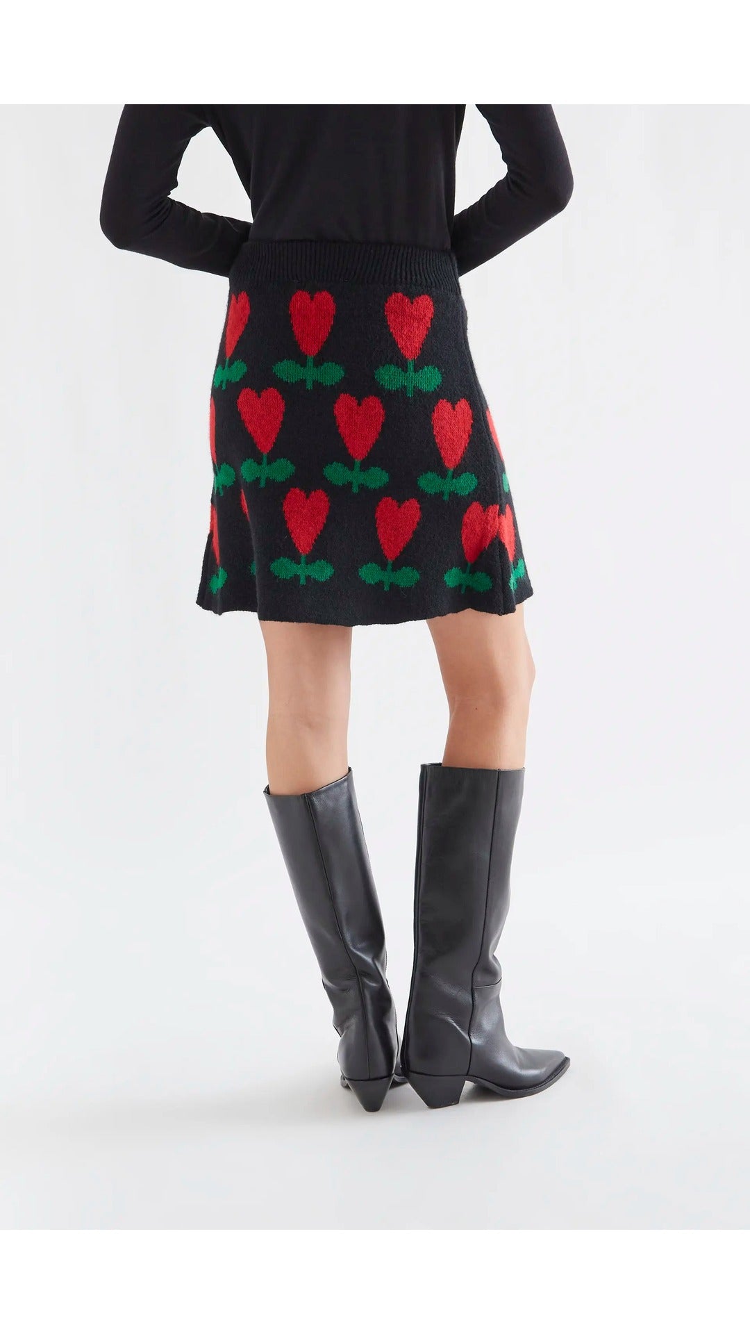Falda corta con estampado Ciclamen - 2