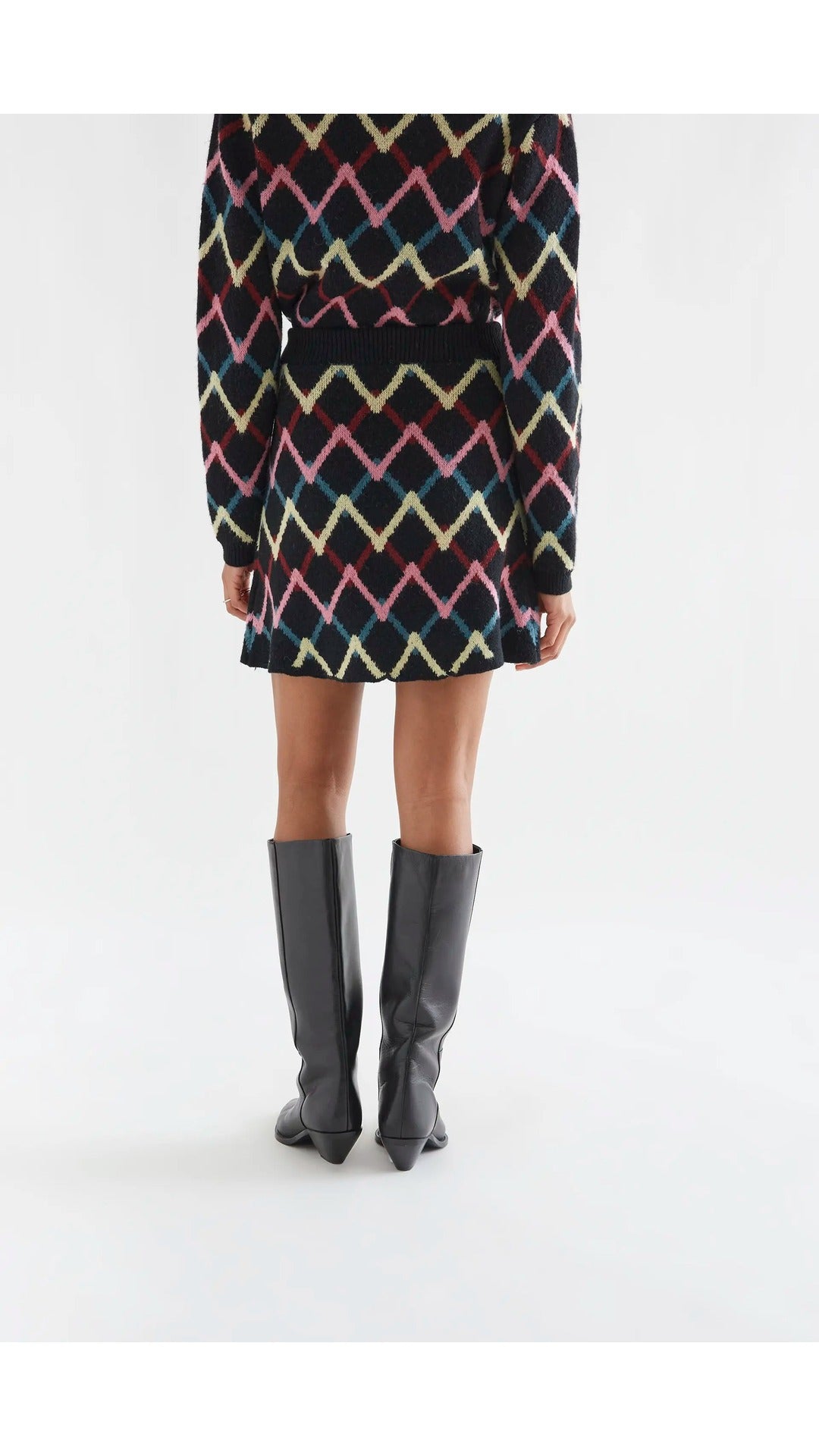 Falda corta con estampado Skein - 2