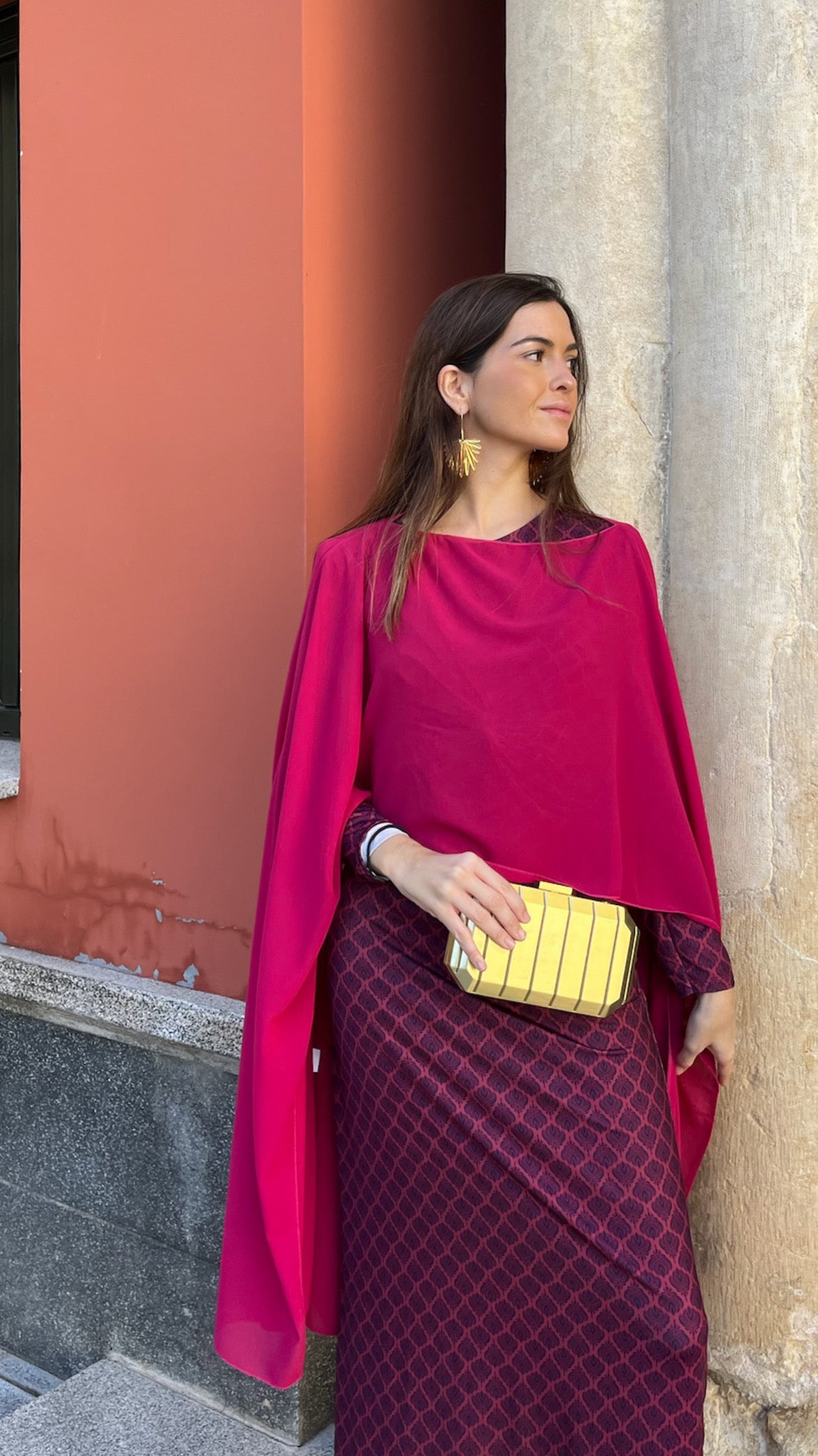 Edurne Burgundy Dress