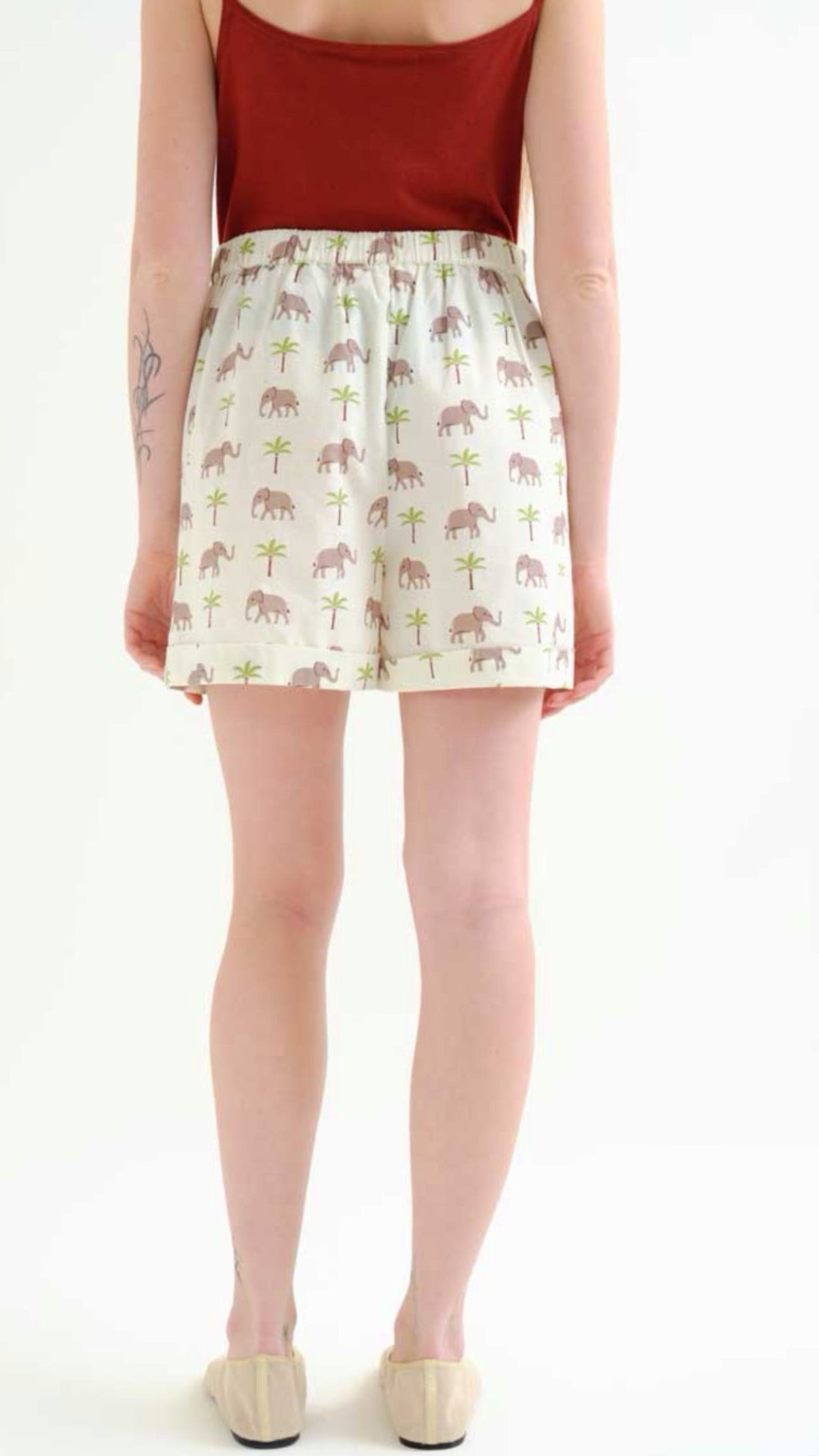 Shorts con estampado Elefante