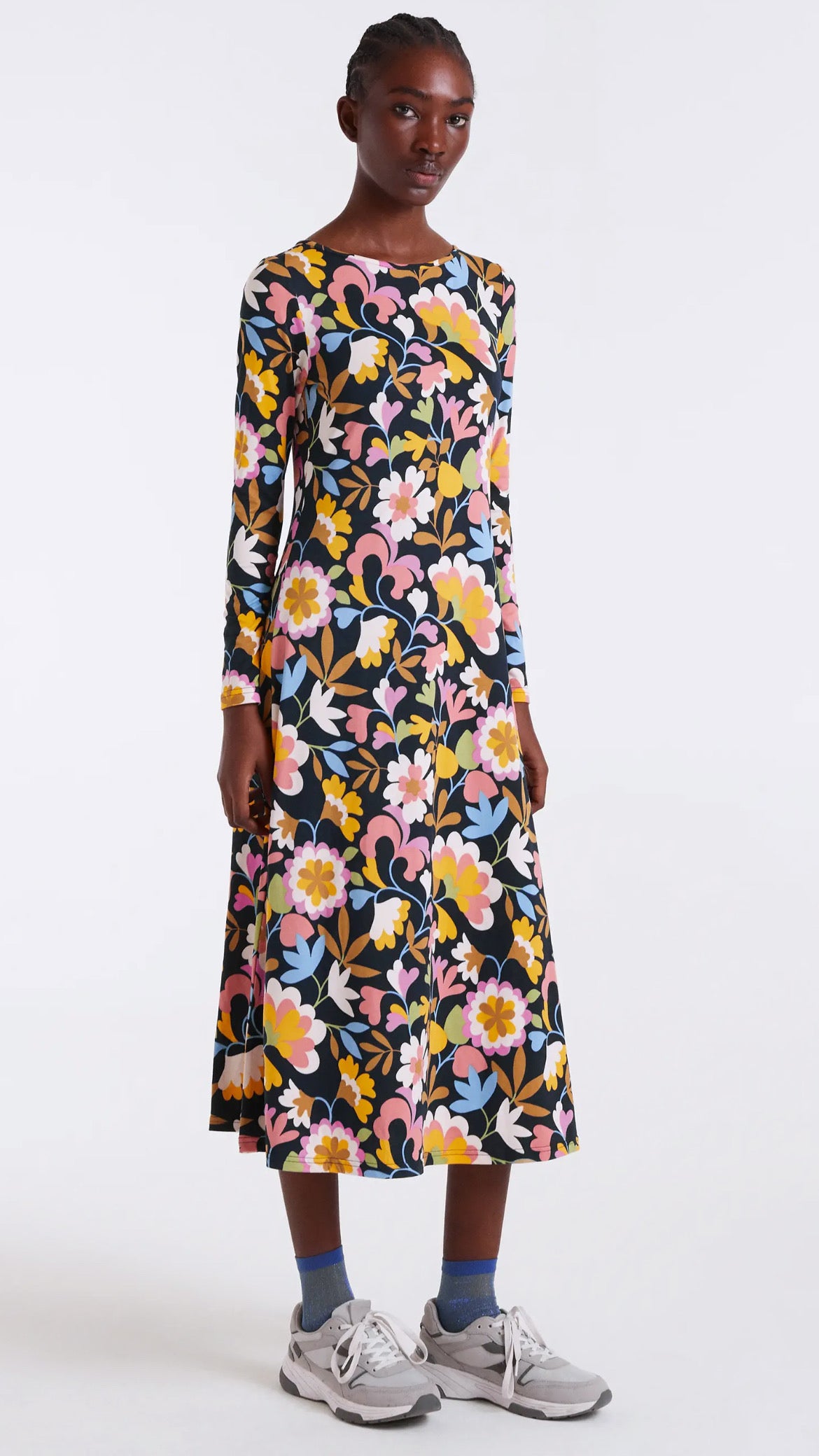 Vestido midi con estampado Baboushka
