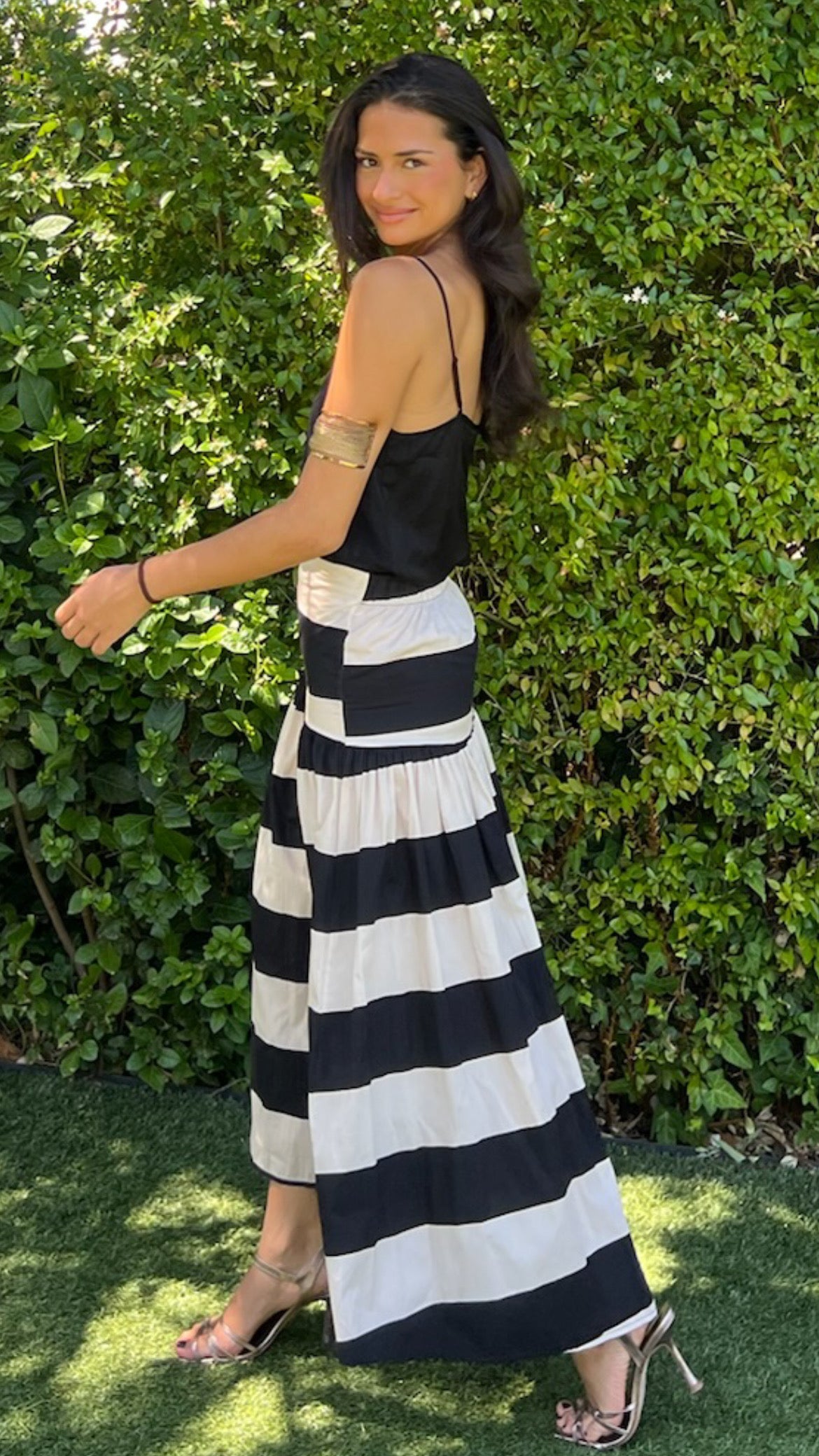 Falda Mónaco - Rayas Blanco y Negro