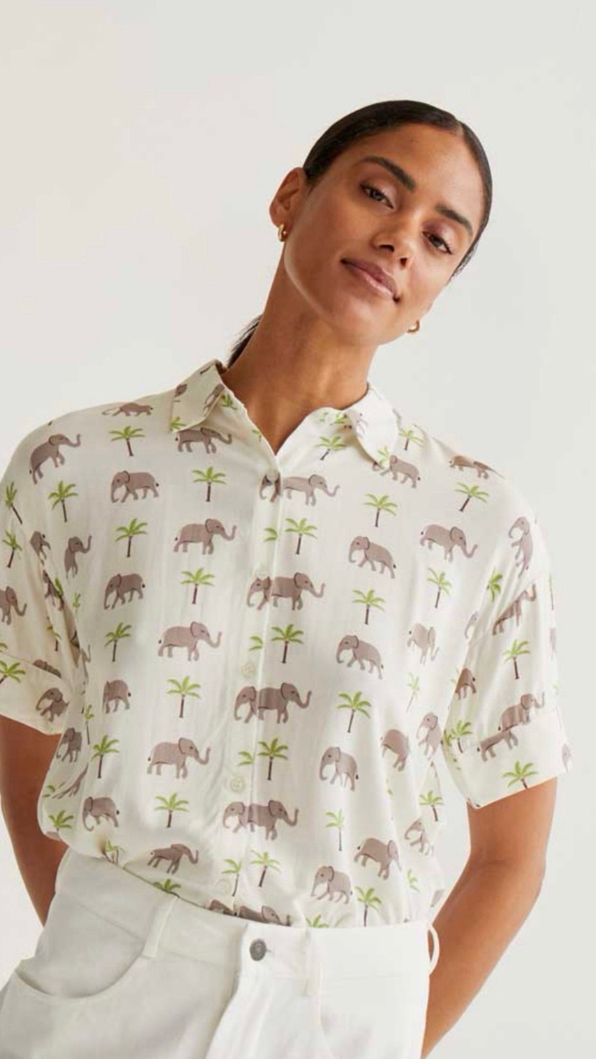 Camisa con estampado Elefante