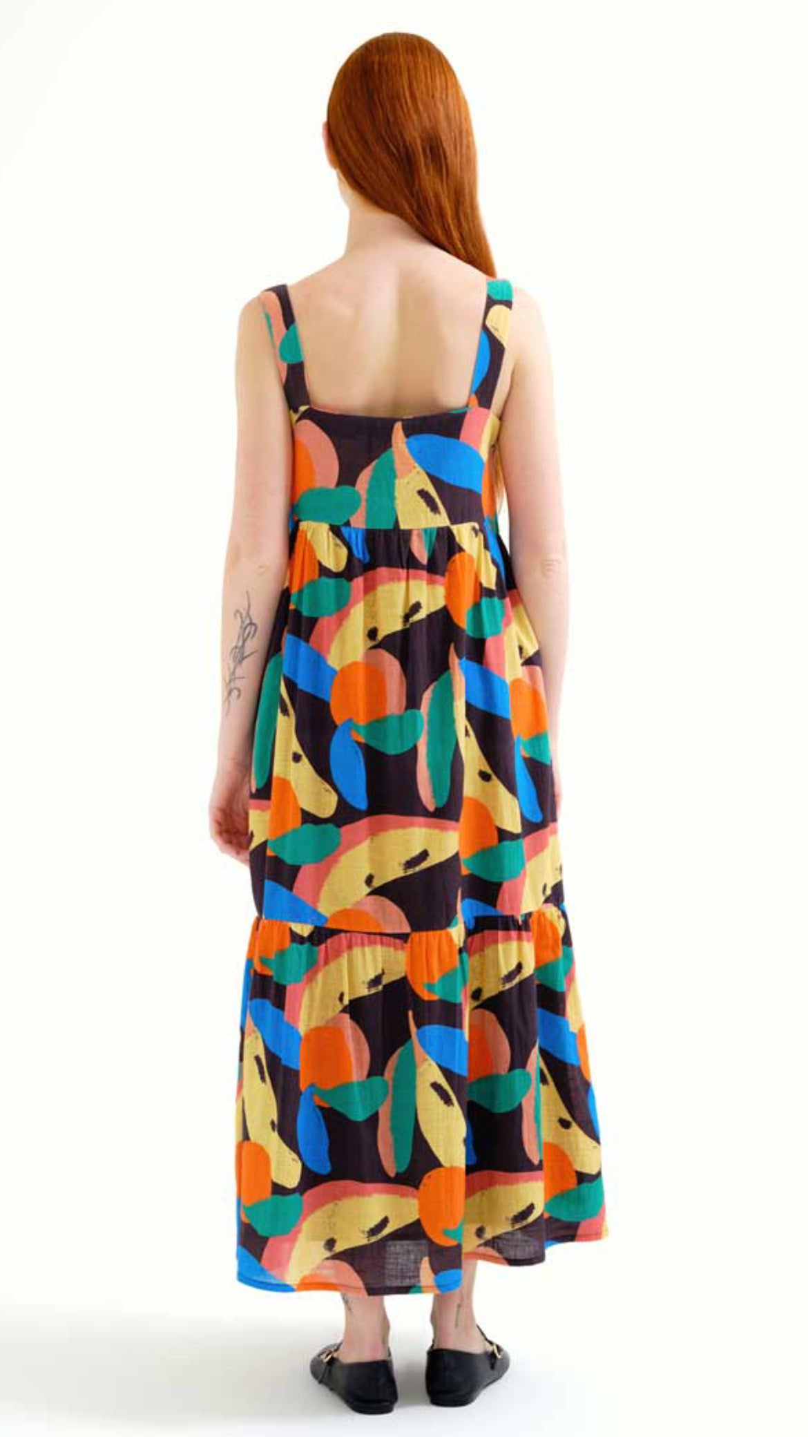 Vestido largo con estampado Tutti Frutti Big