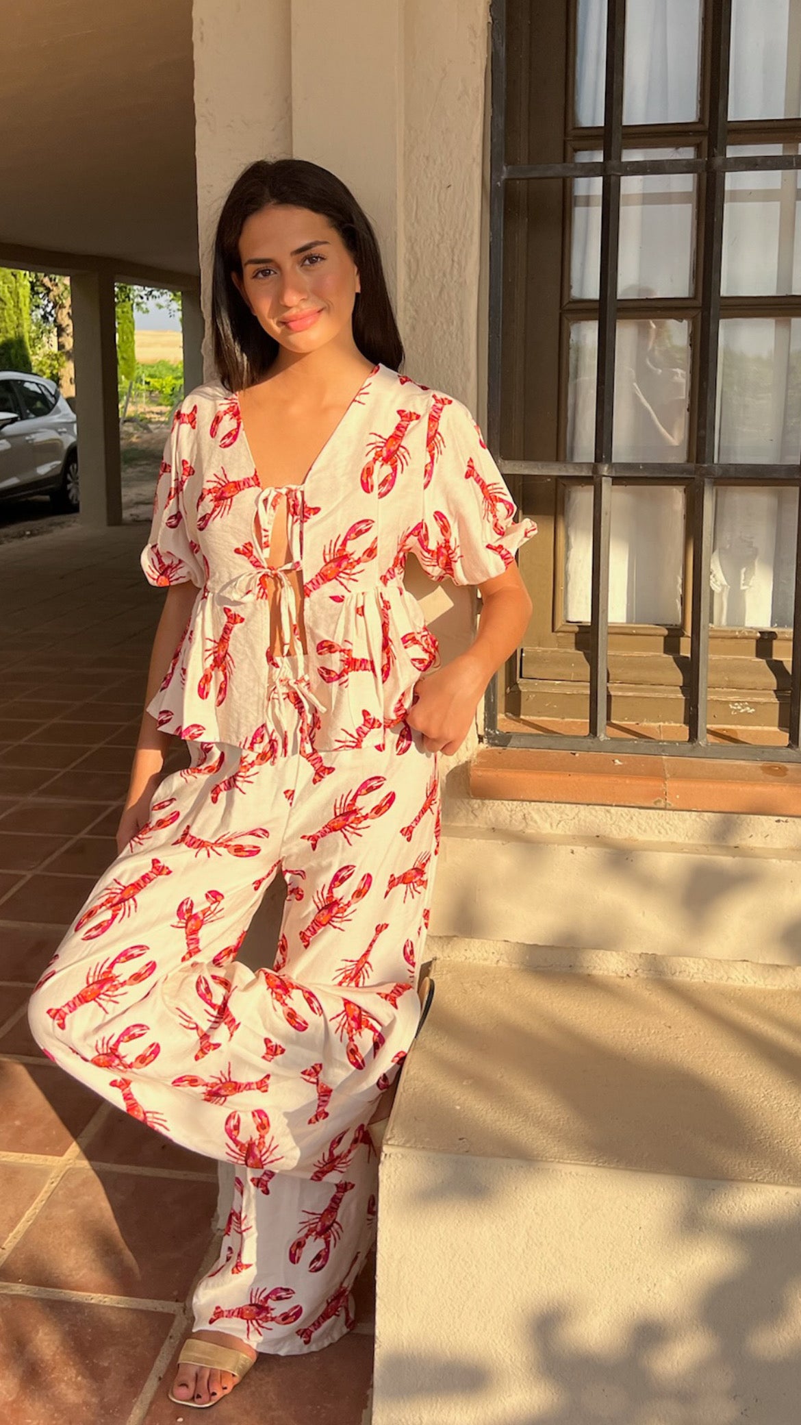 Camisa coquette Lobster