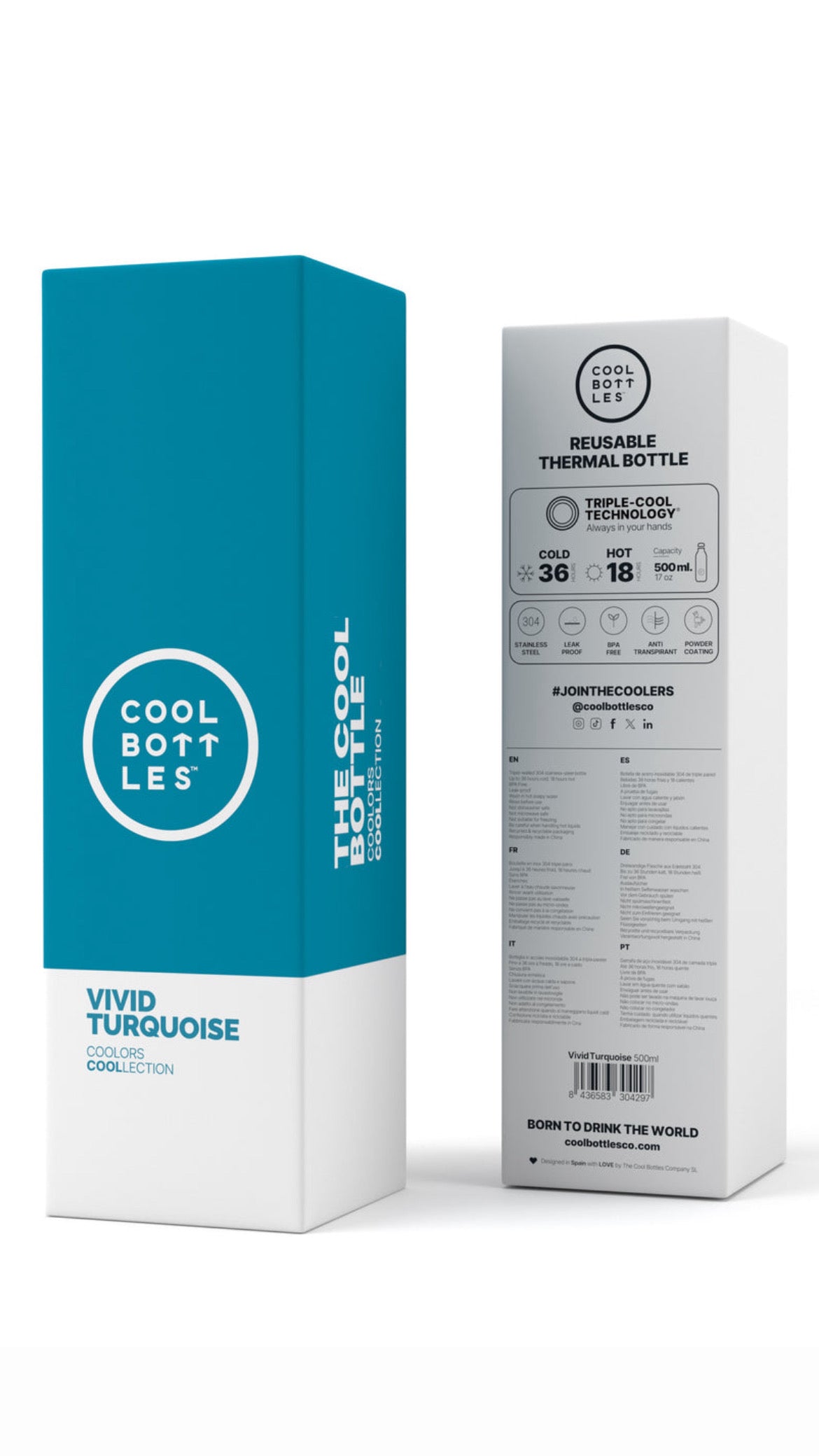 Botella Cool Bottle 500 ml Vivid Turquoise