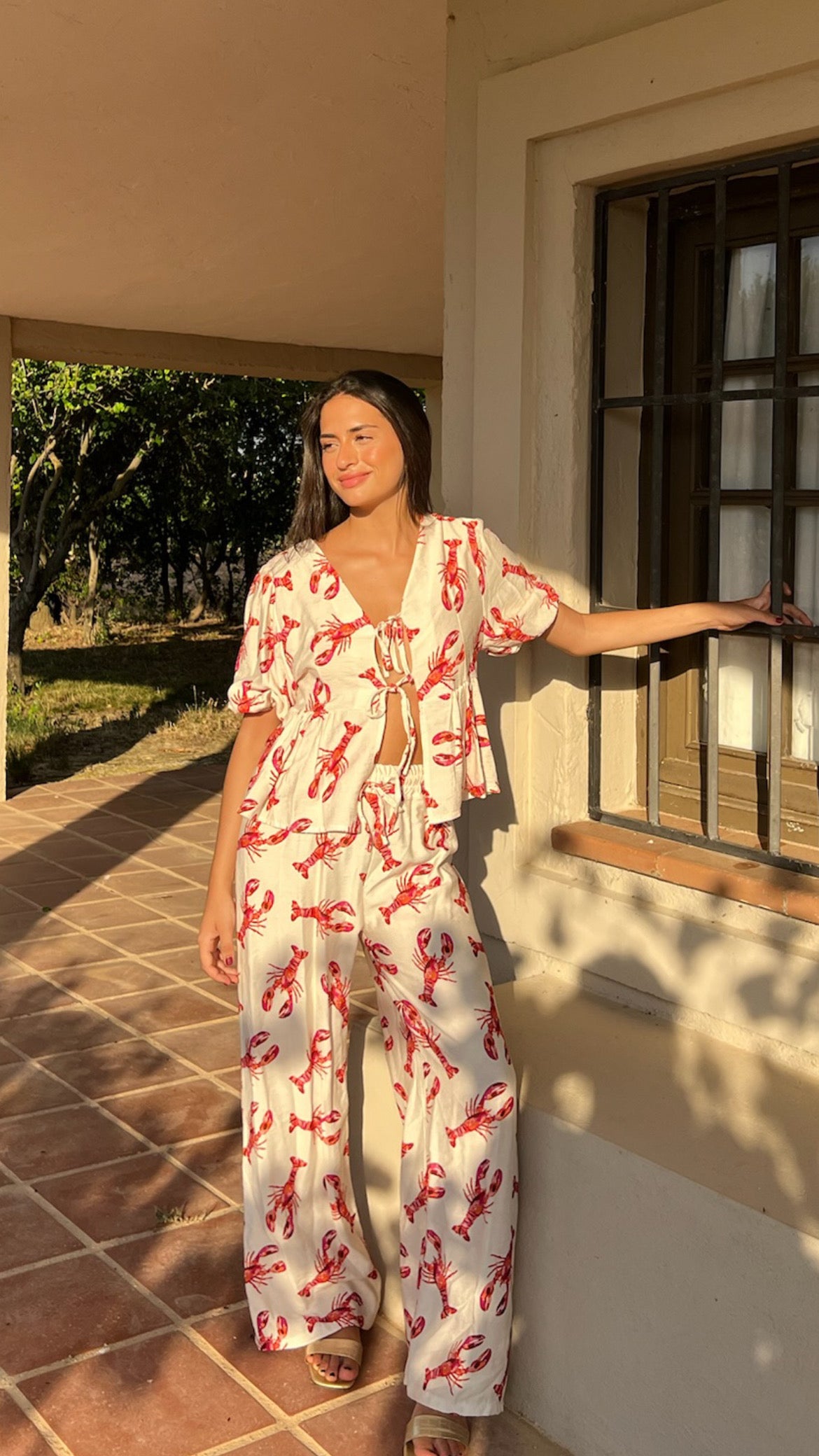 Camisa coquette Lobster