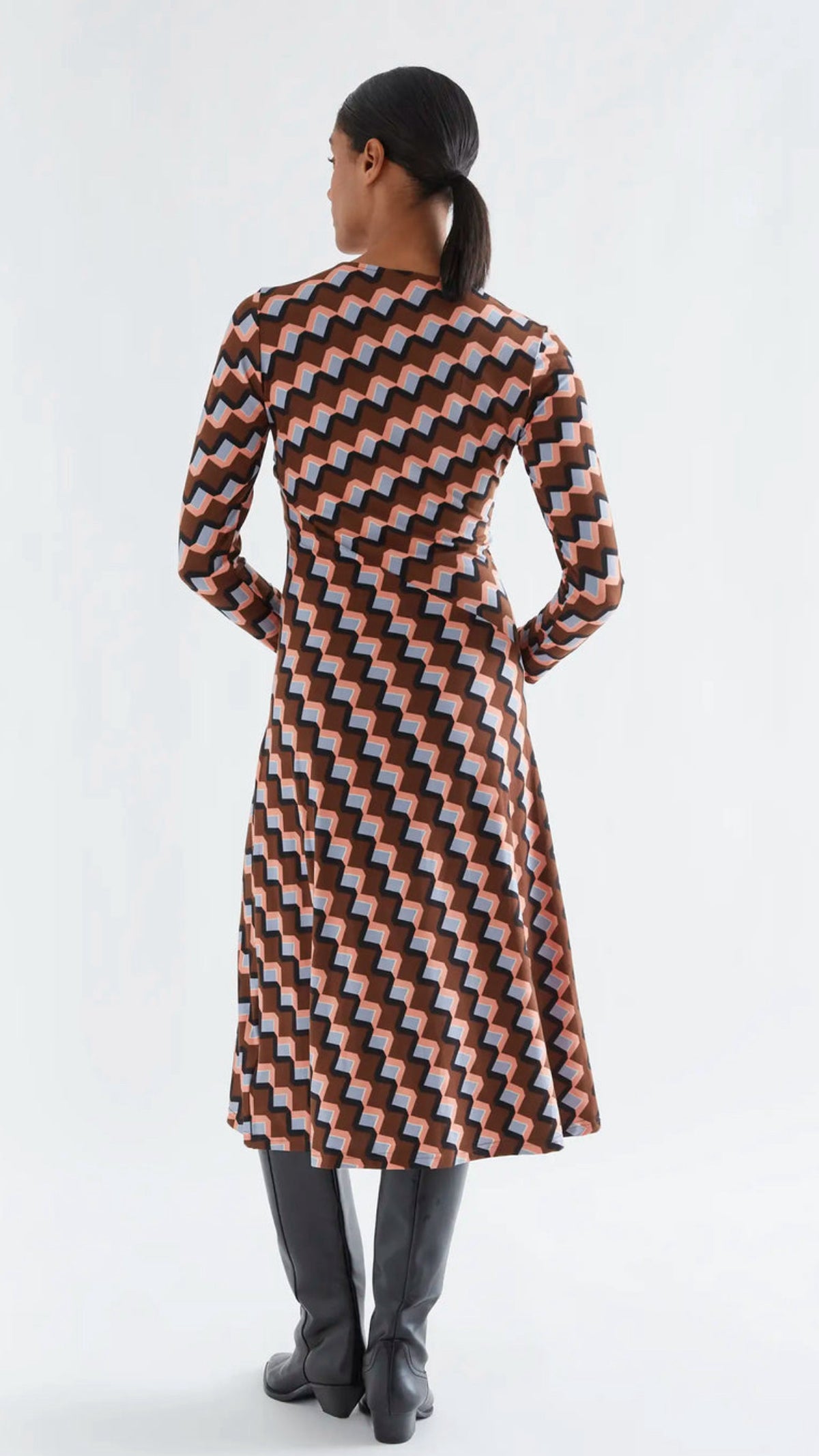 Vestido midi con estampado Scala