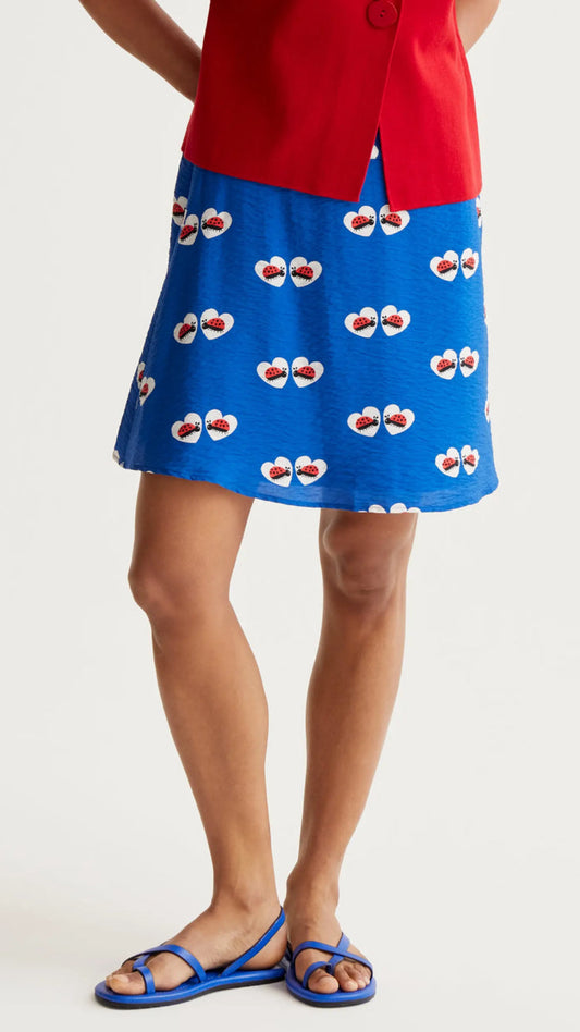 Falda corta con estampado Coccinella