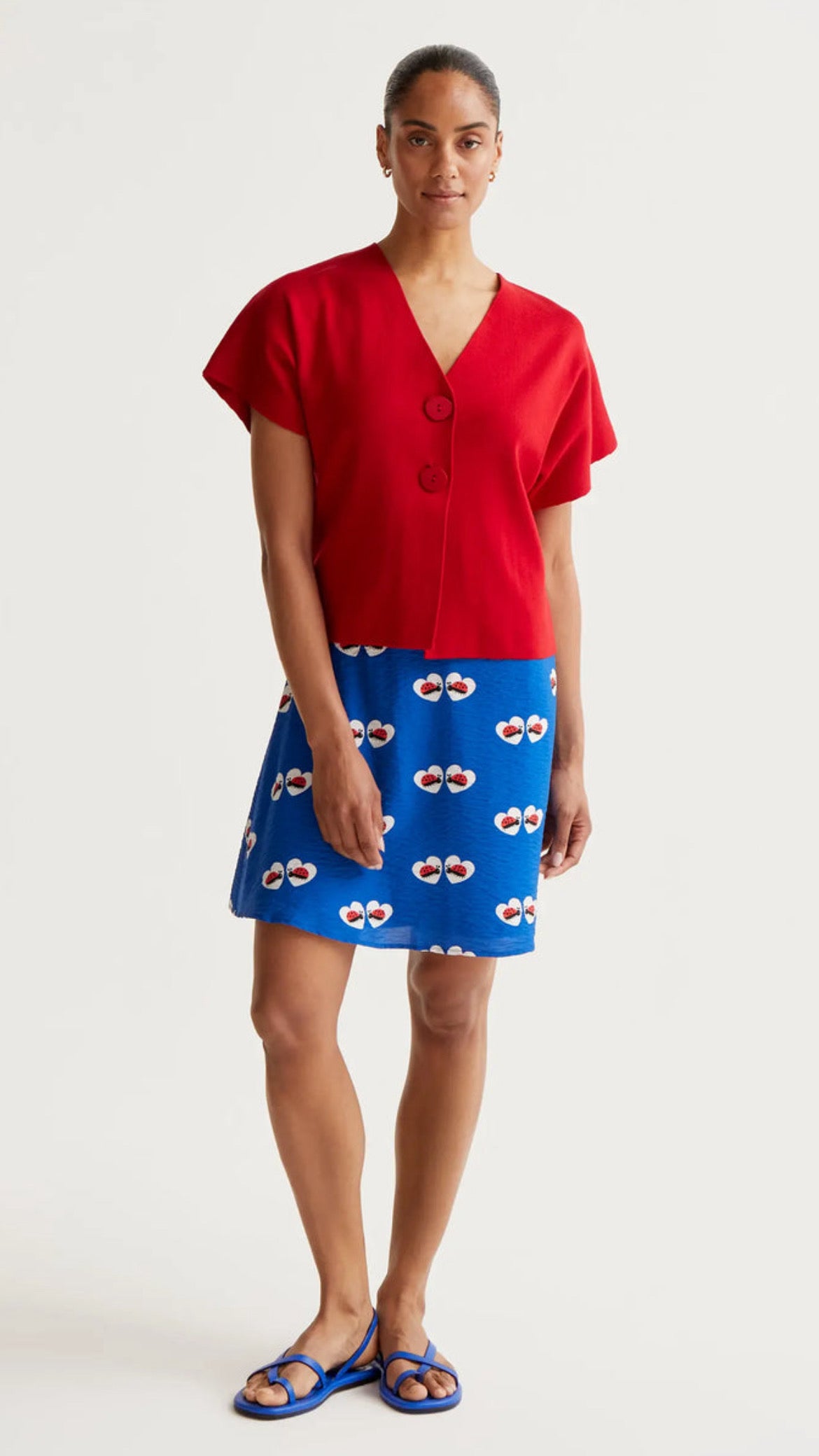 Falda corta con estampado Coccinella