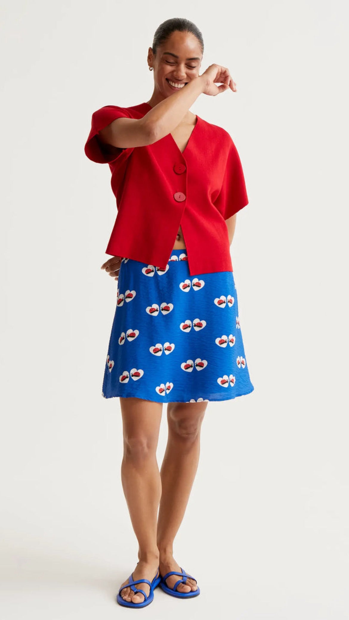 Falda corta con estampado Coccinella