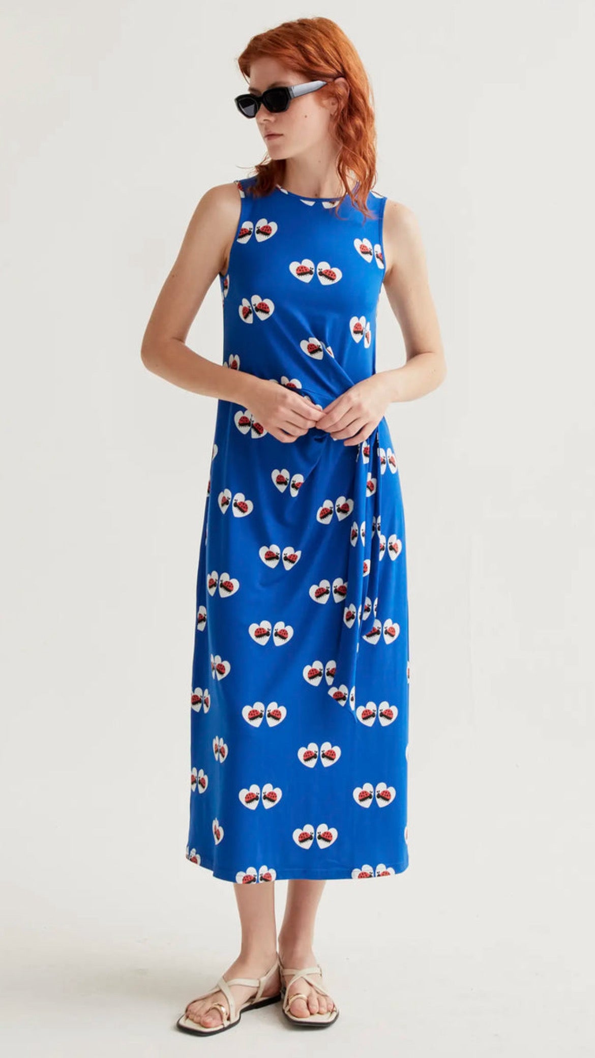Vestido largo con estampado Coccinella