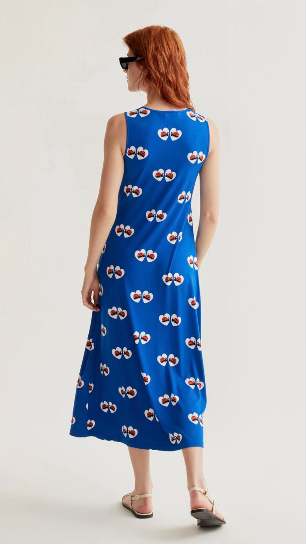 Vestido largo con estampado Coccinella