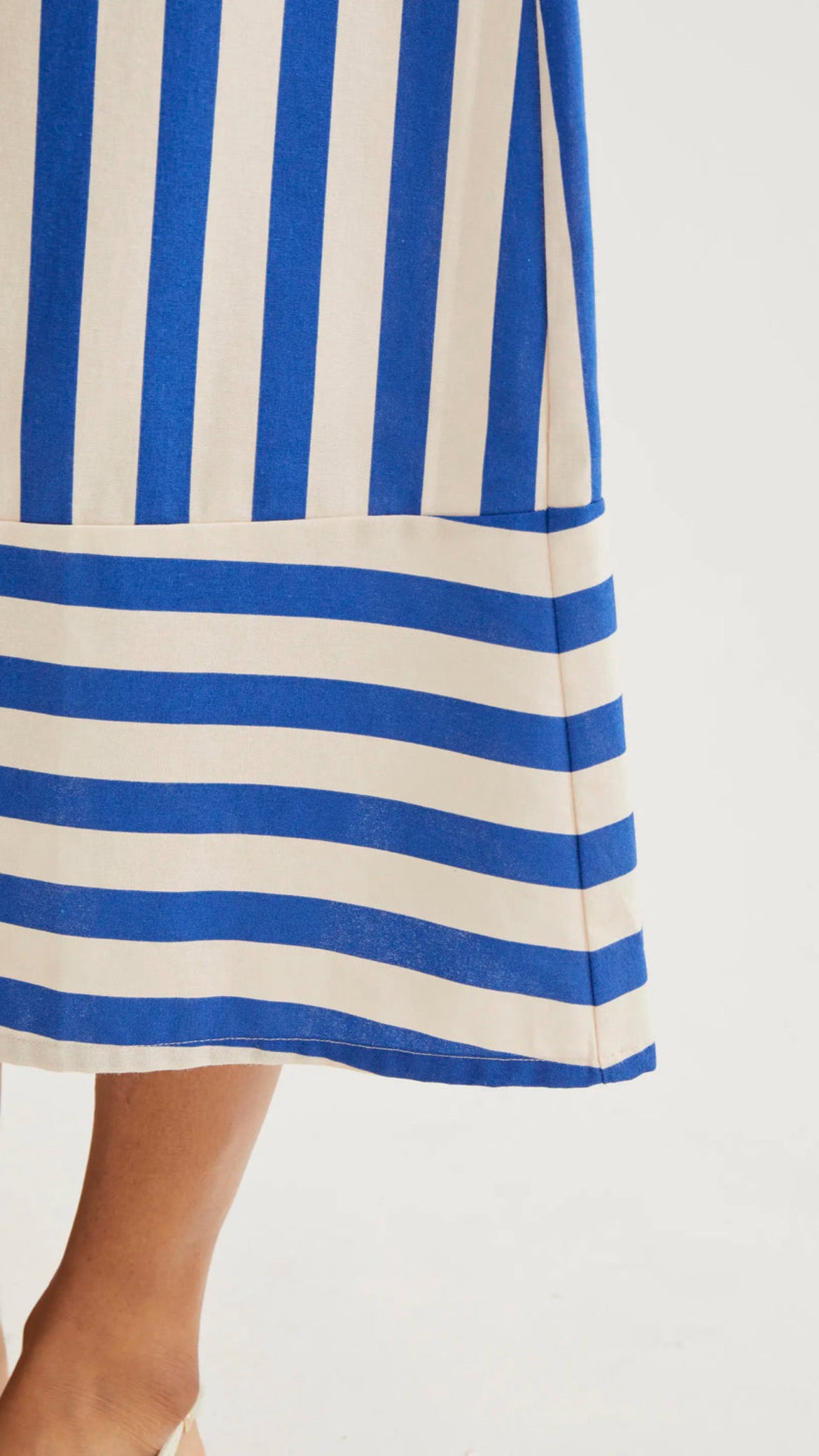 Falda midi con estampado Bamboo Blue