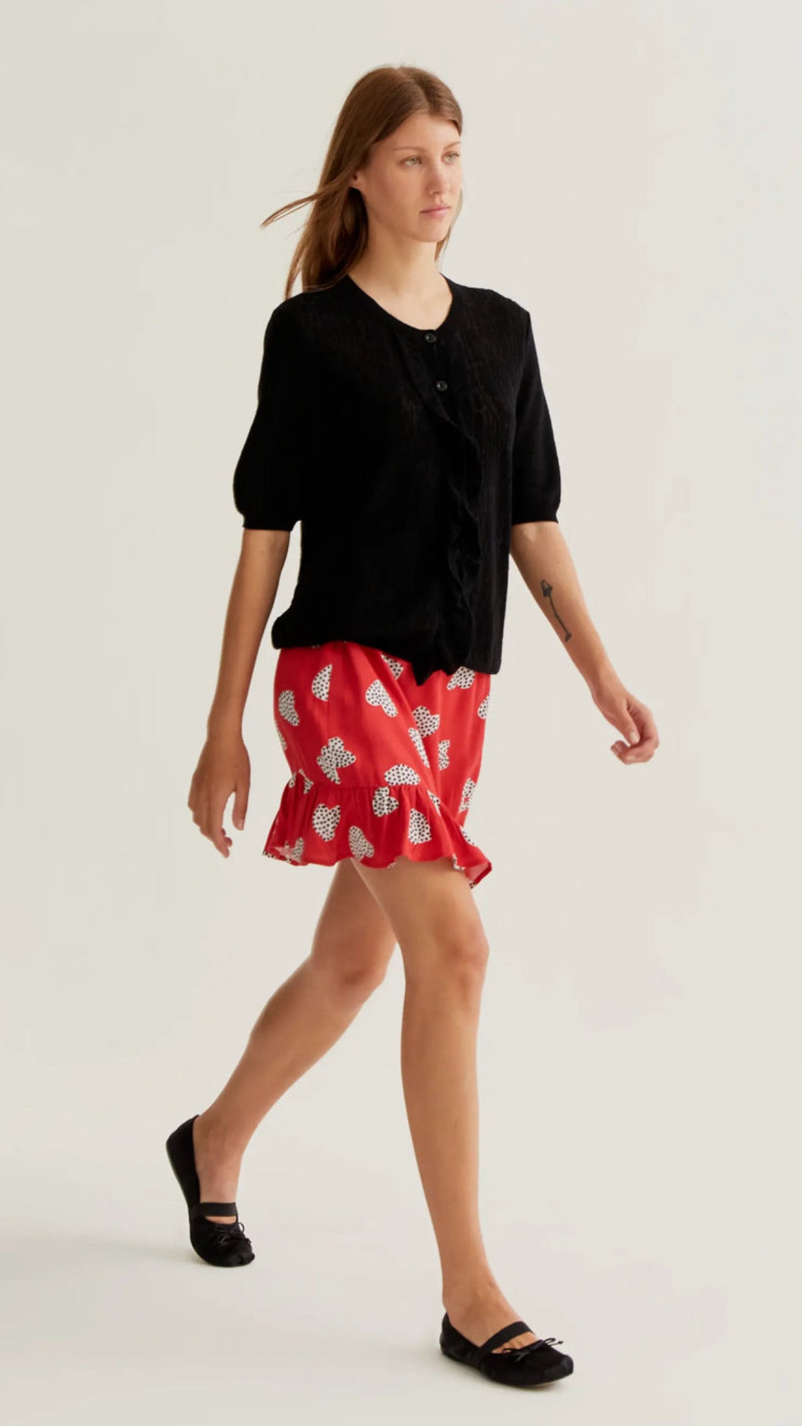 Falda corta con estampado Harmony Red