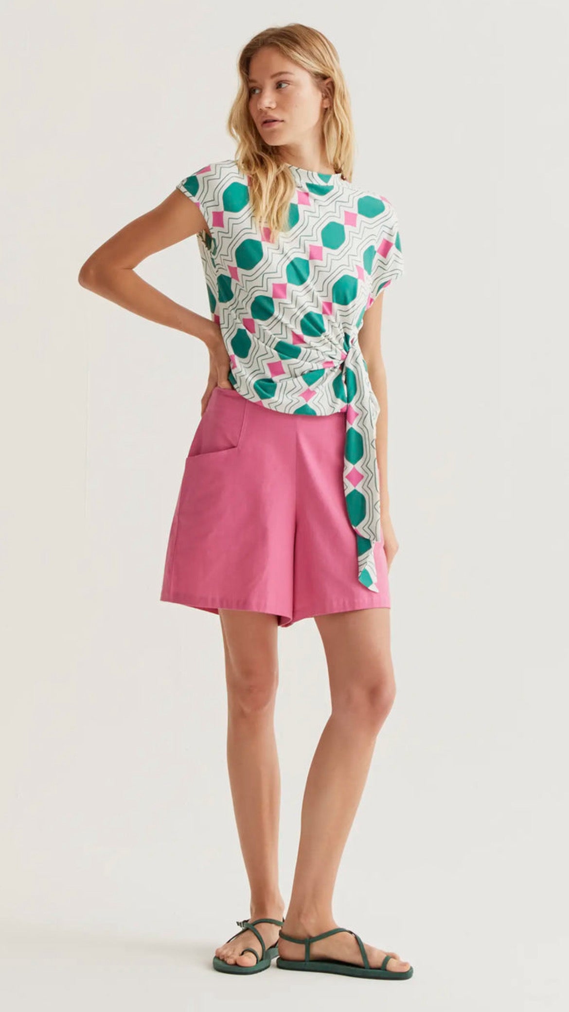 Shorts 100% algodón rosa