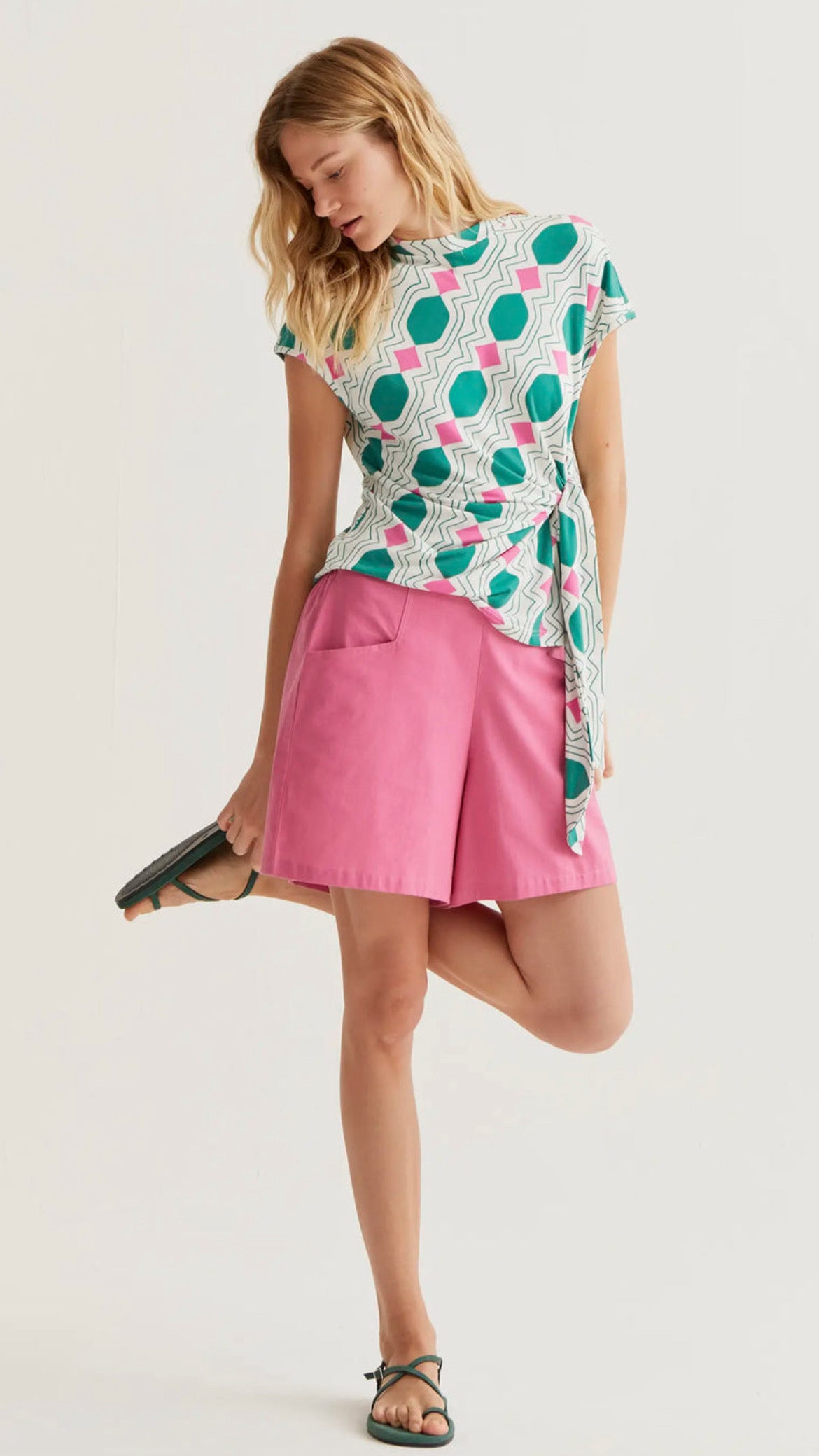 Shorts 100% algodón rosa