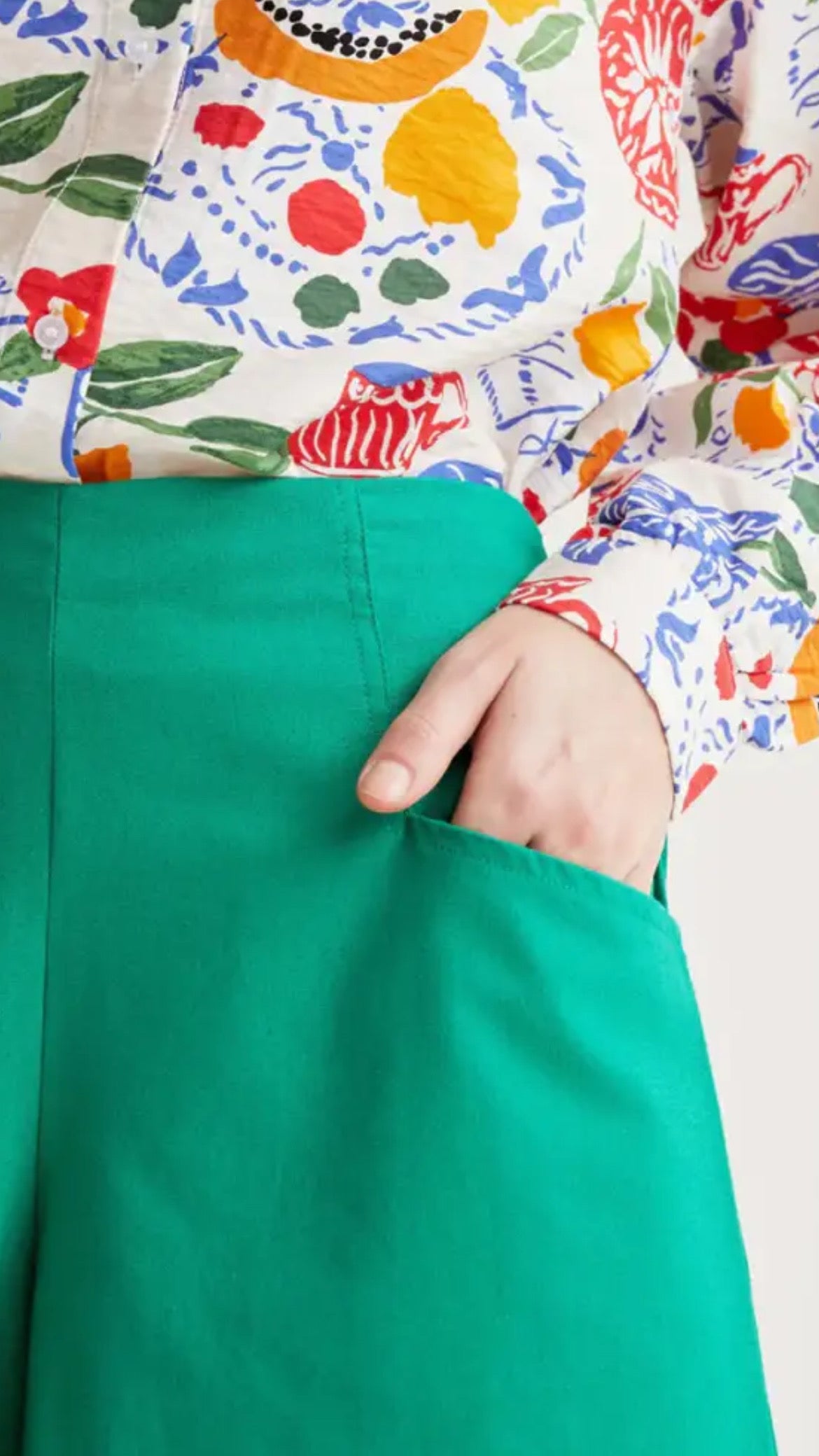 Shorts 100% estampado verde