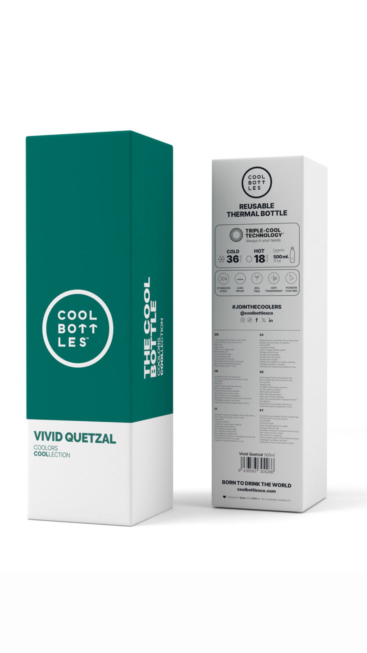 Botella Cool Bottle 500 ml Vivid Quetzal
