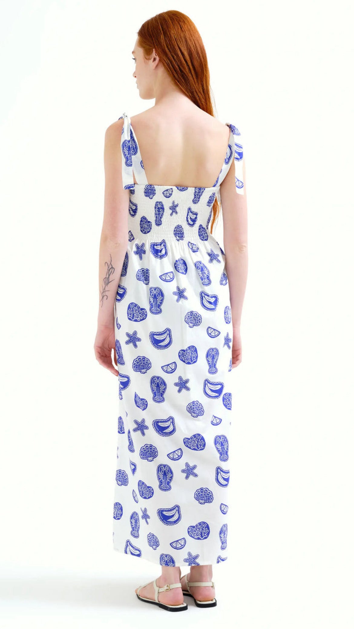 Vestido largo con estampado Lobster