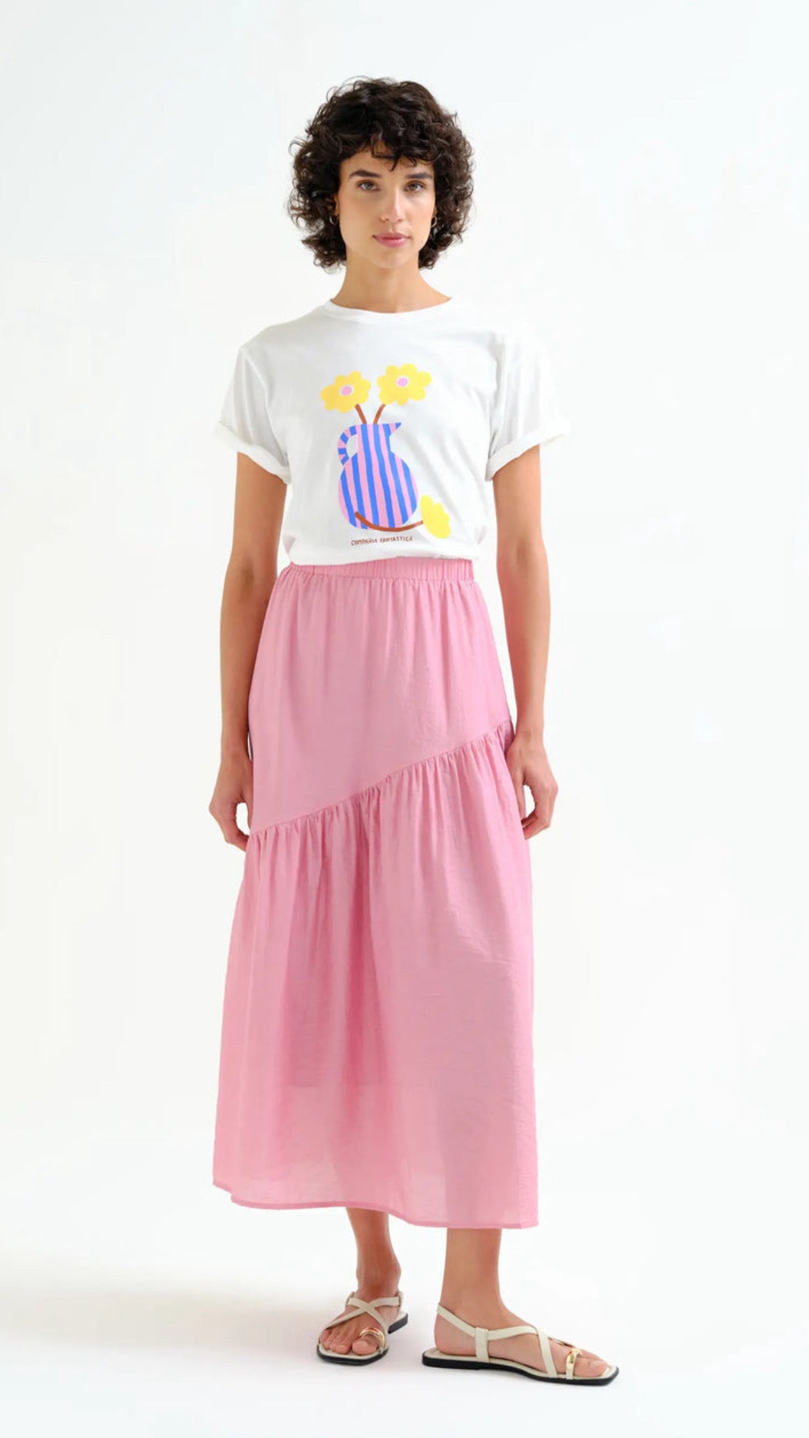 Camiseta con estampado jarrón "Compañía Fantástica"