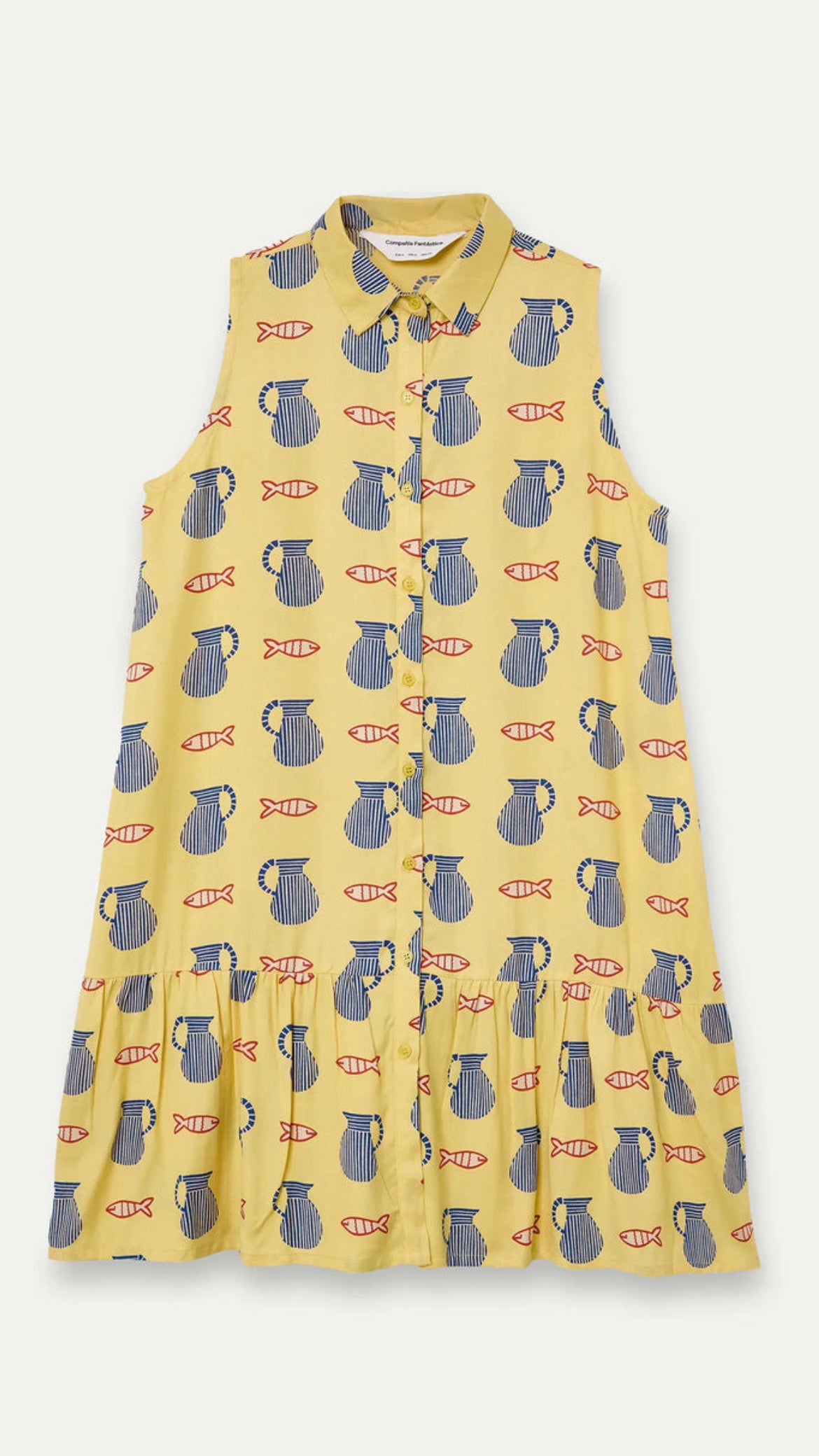 Vestido corto con estampado Brava