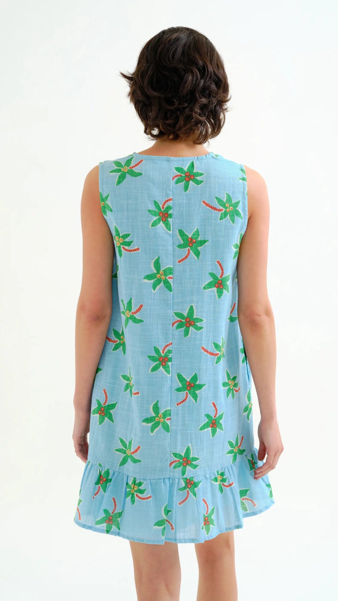 Vestido corto con estampado Cocotero Small