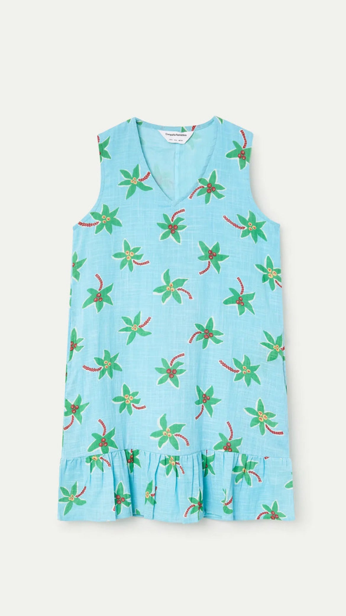 Vestido corto con estampado Cocotero Small