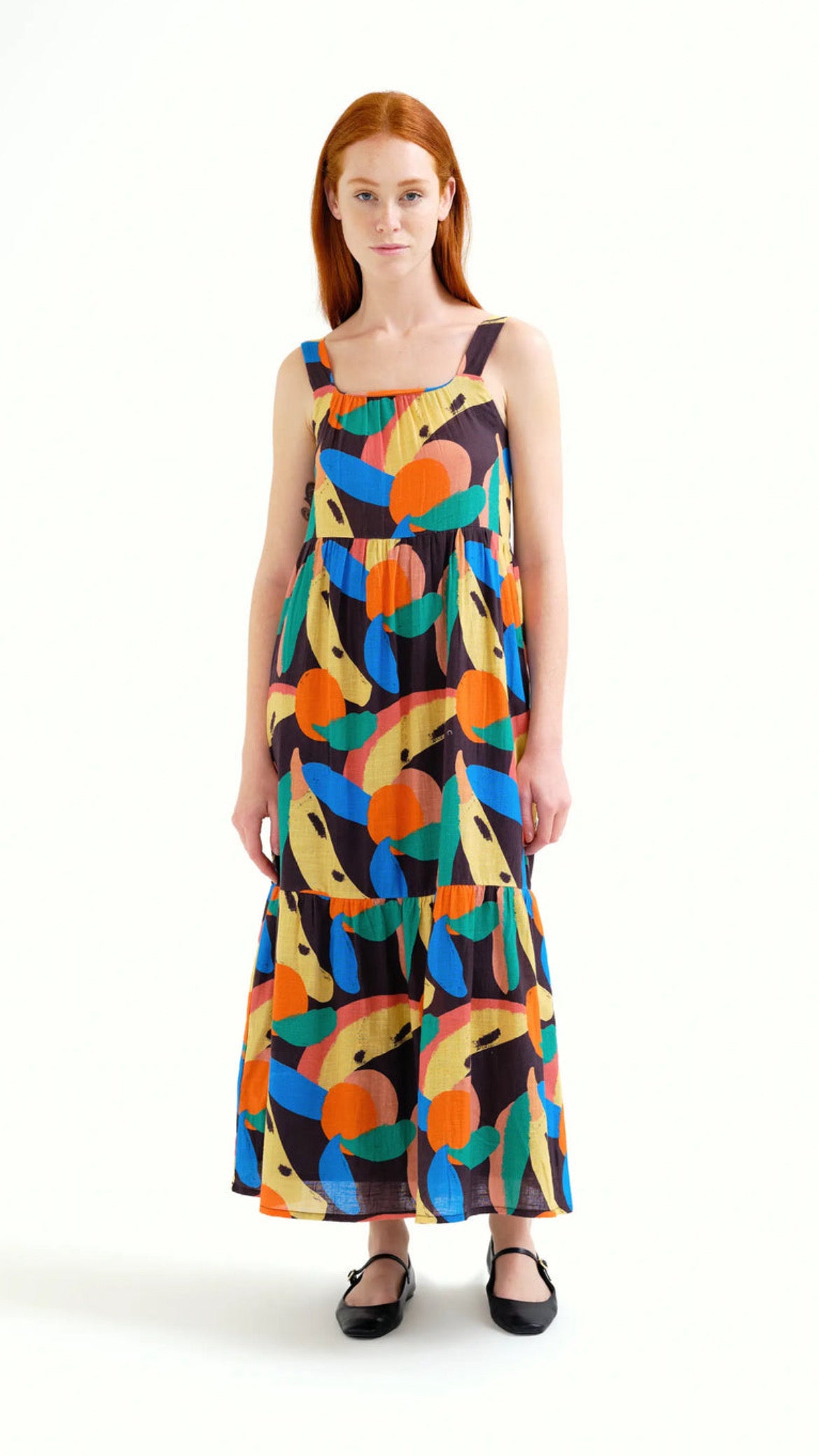 Vestido largo con estampado Tutti Frutti Big
