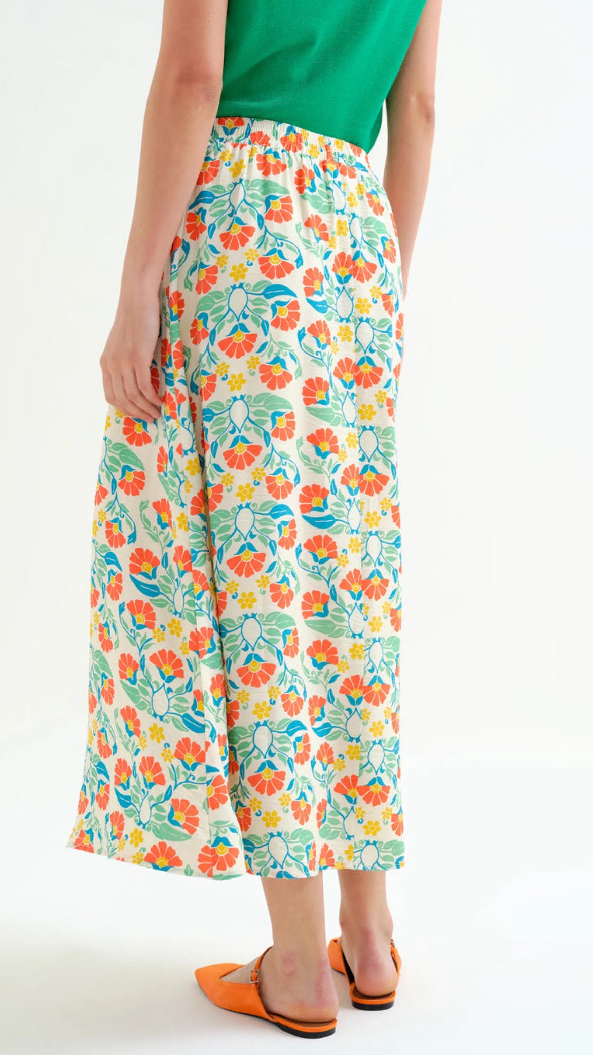 Falda larga con estampado Small Royal