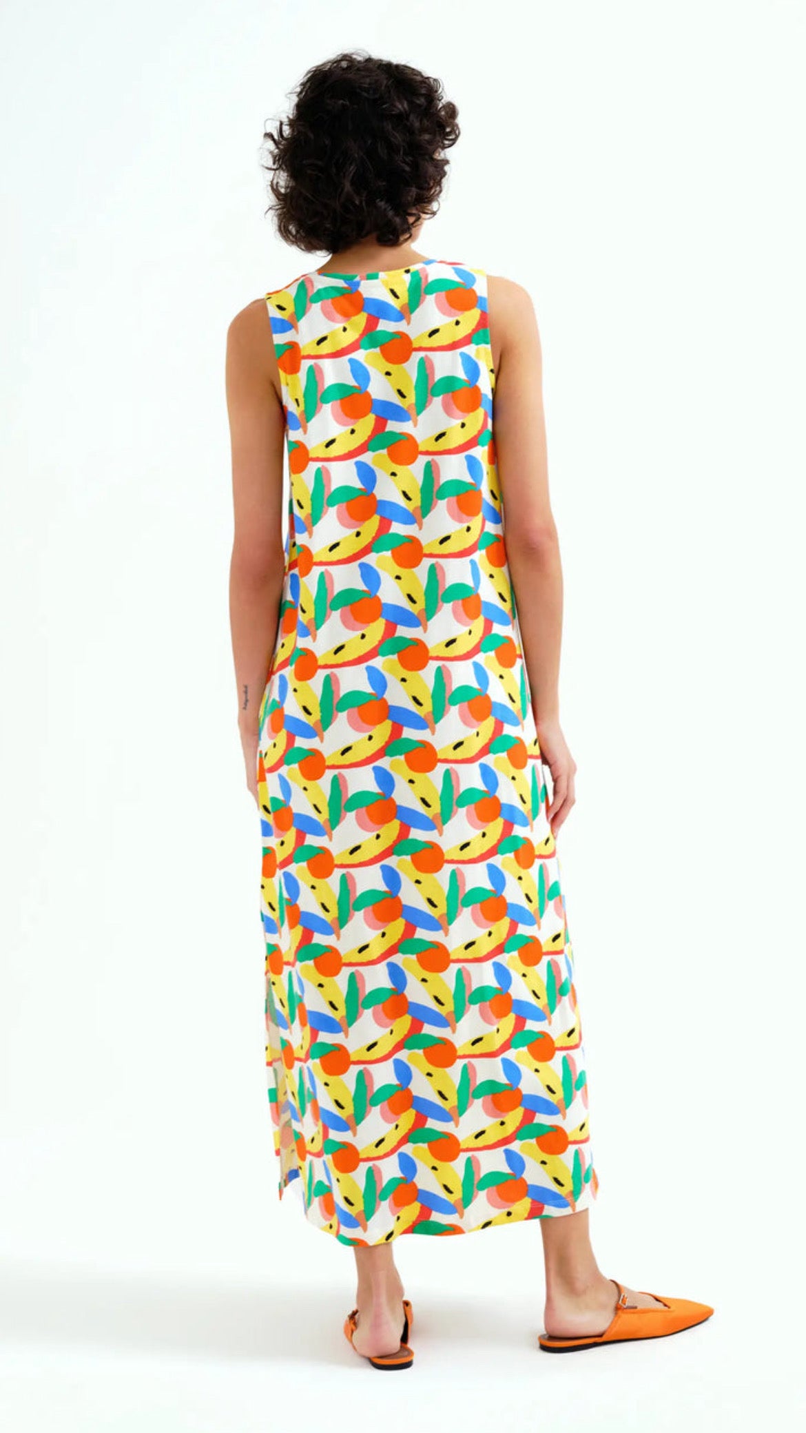 Vestido largo con estampado Tutti Frutti Small