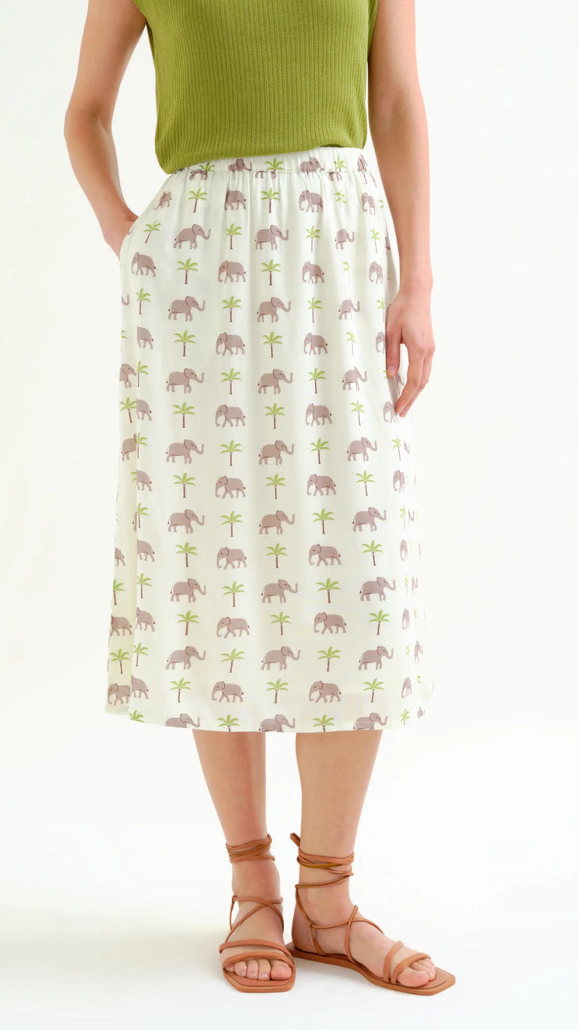 Falda con estampado Elefante LENZING™ ECOVERO™